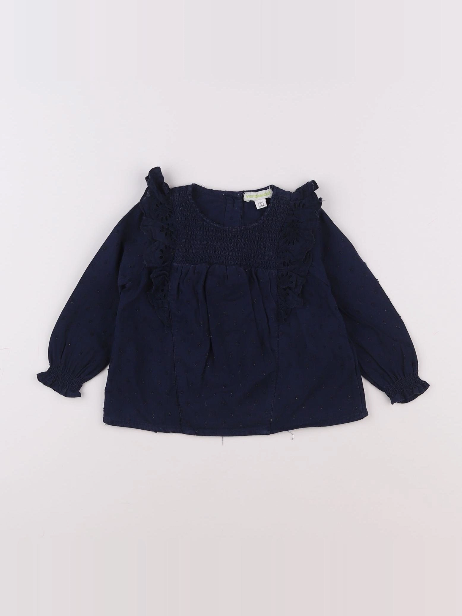 Vertbaudet - blouse bleu - 2 ans