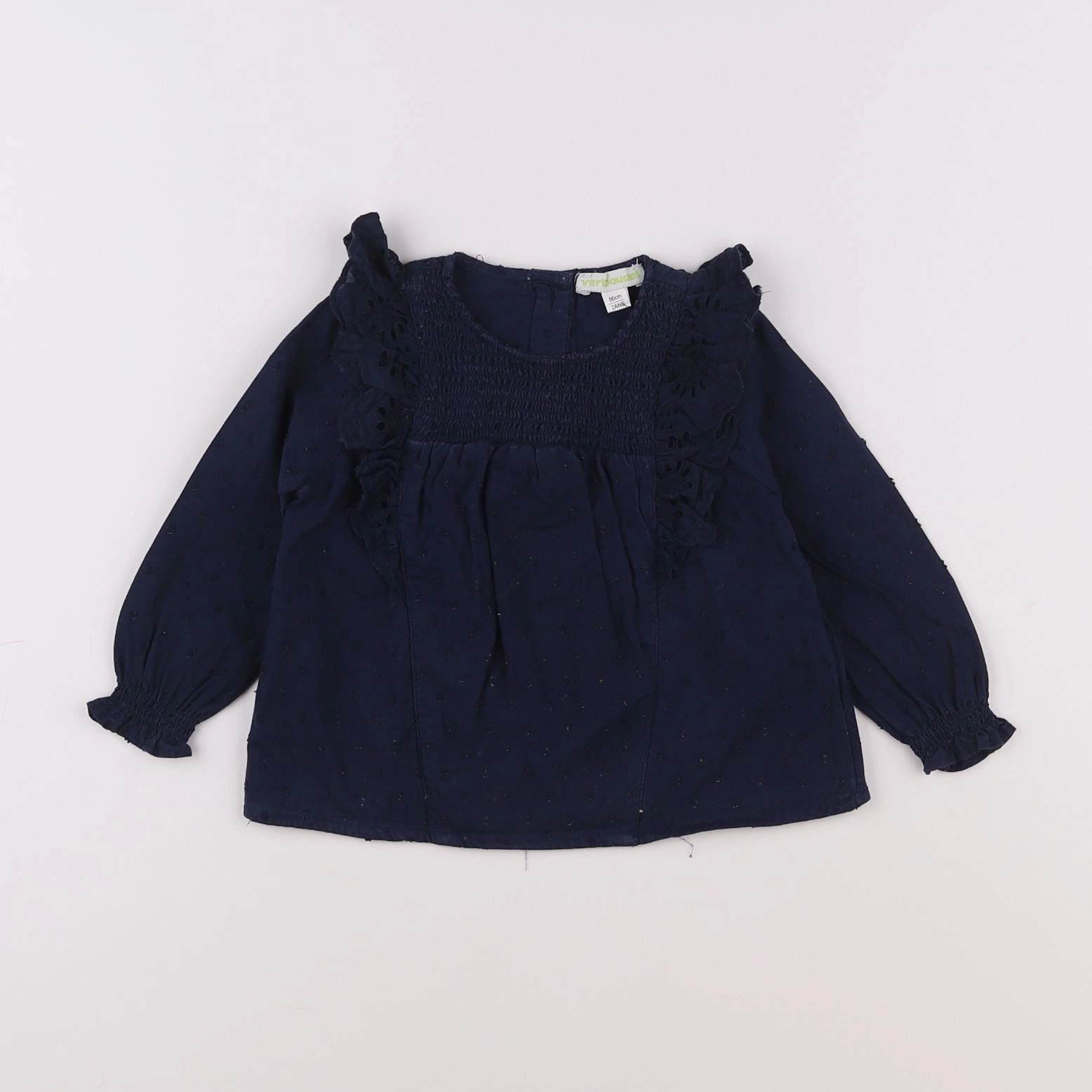 Vertbaudet - blouse bleu - 2 ans