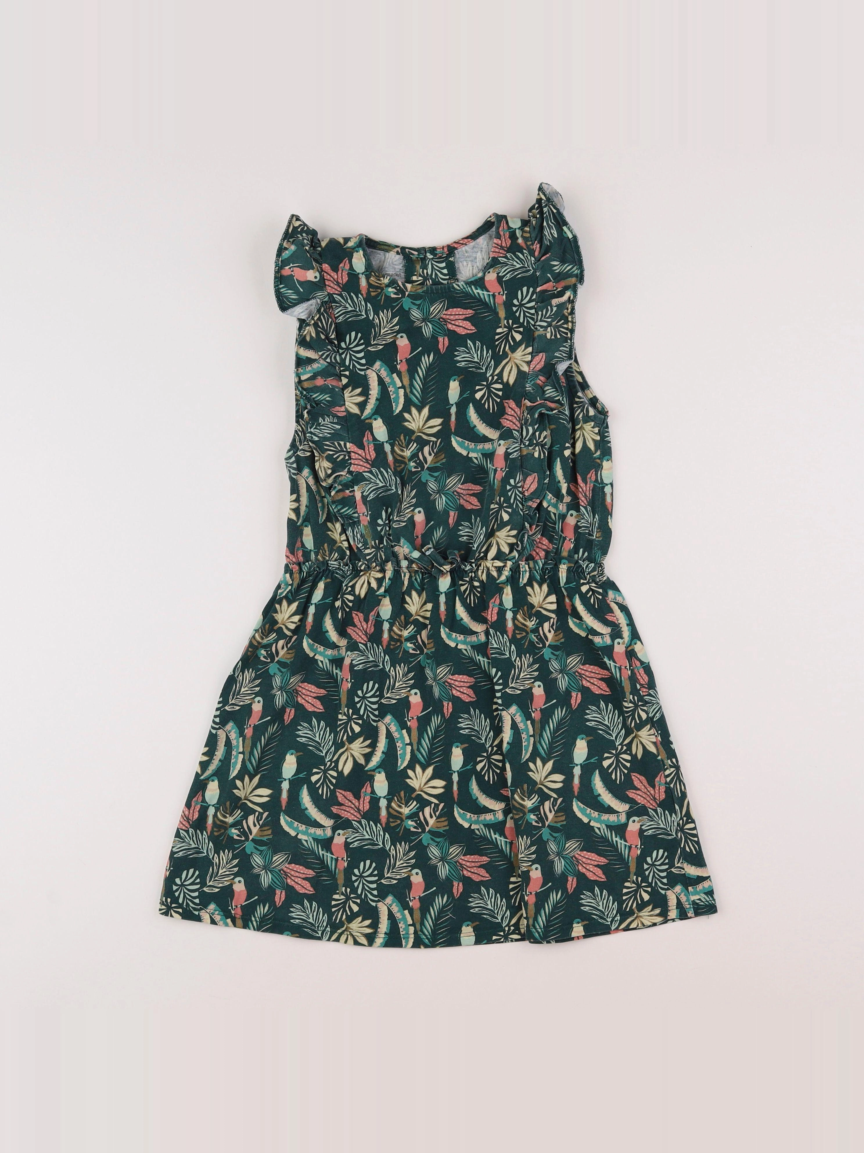 Vertbaudet - robe vert - 8 ans