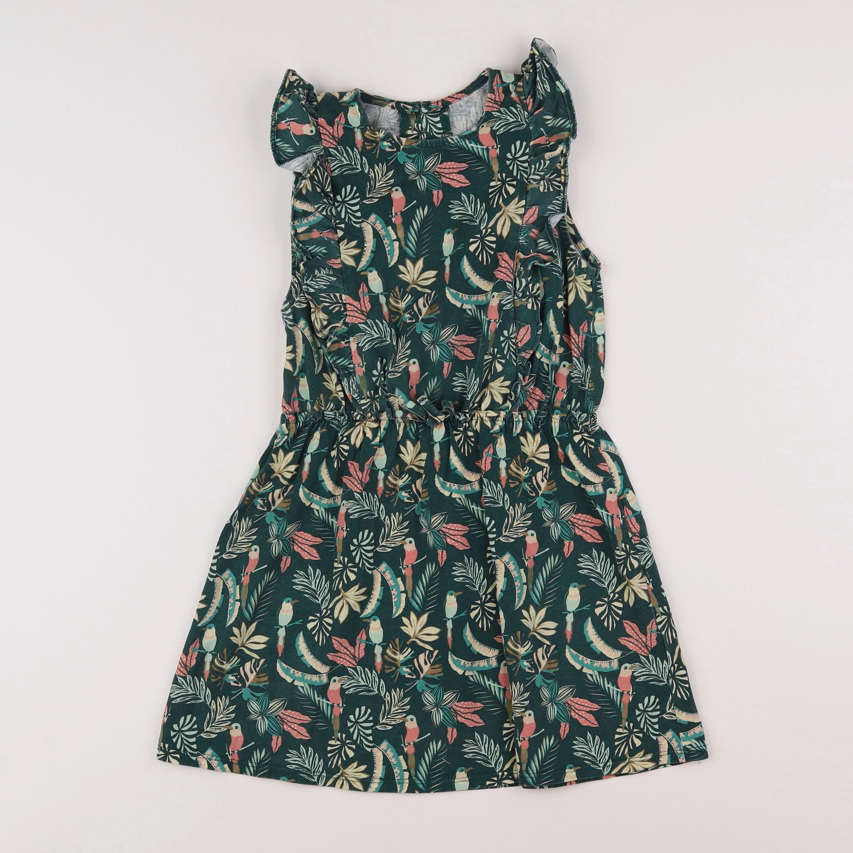 Vertbaudet - robe vert - 8 ans
