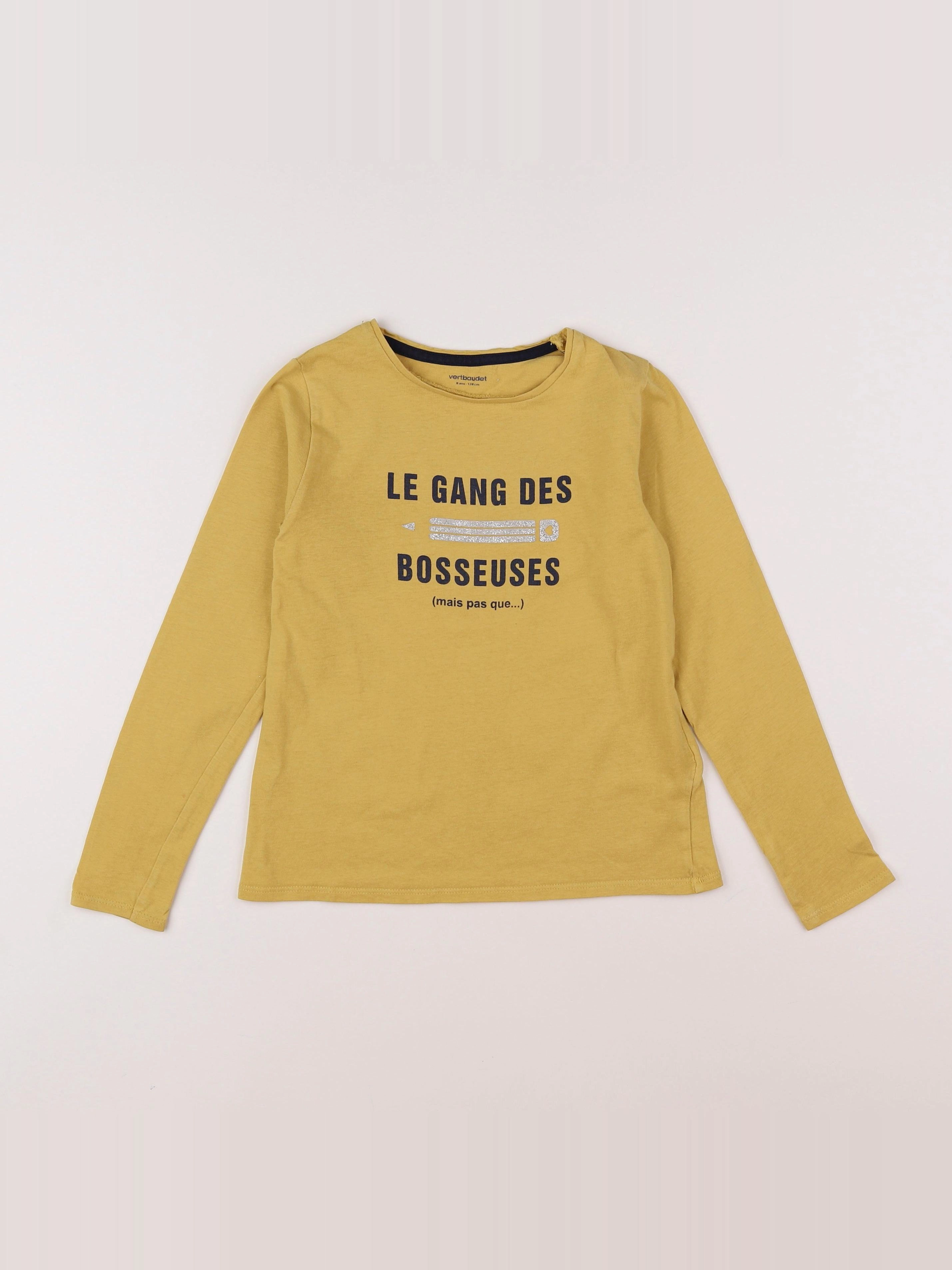 Vertbaudet - tee-shirt jaune - 8 ans