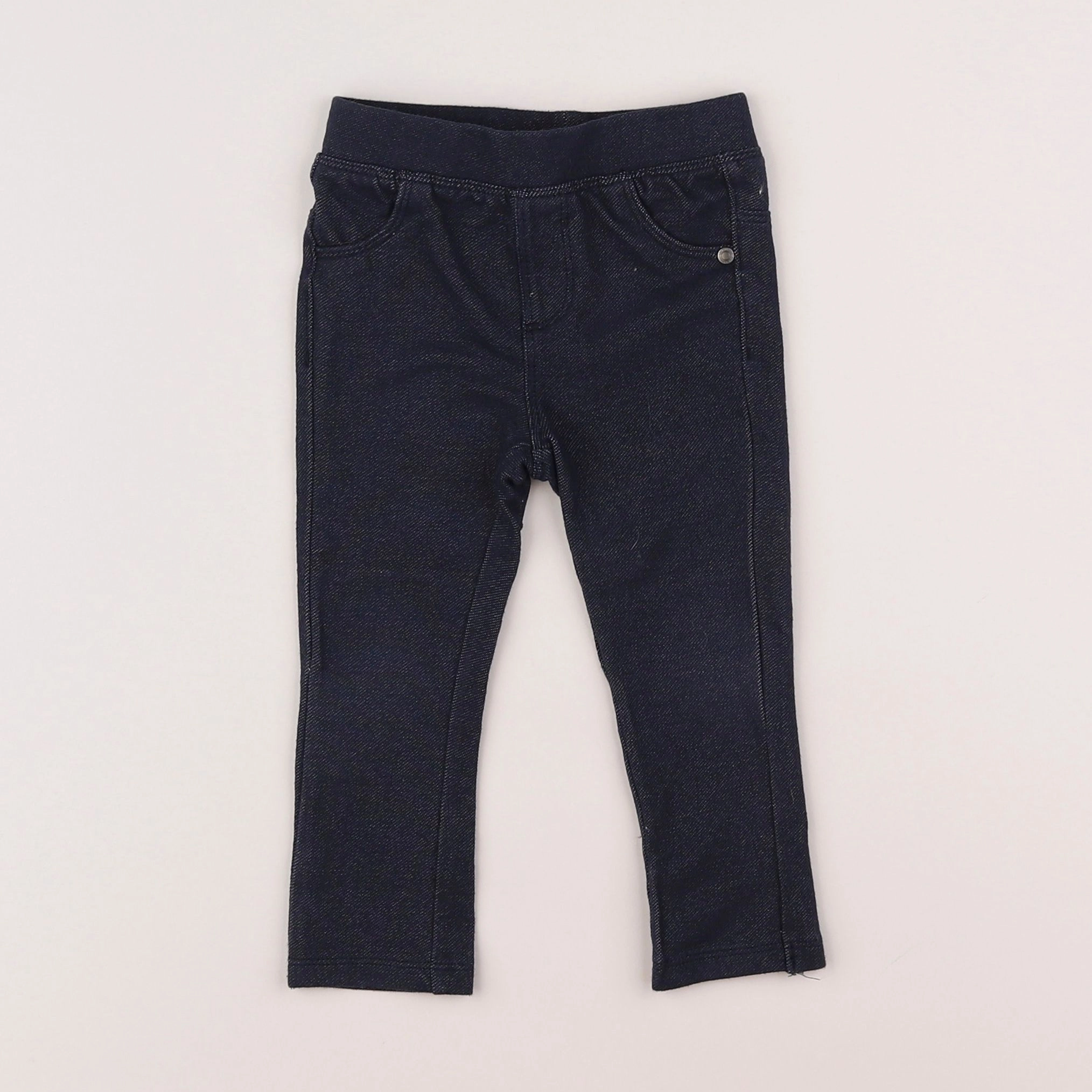Vertbaudet - jegging bleu - 12 mois