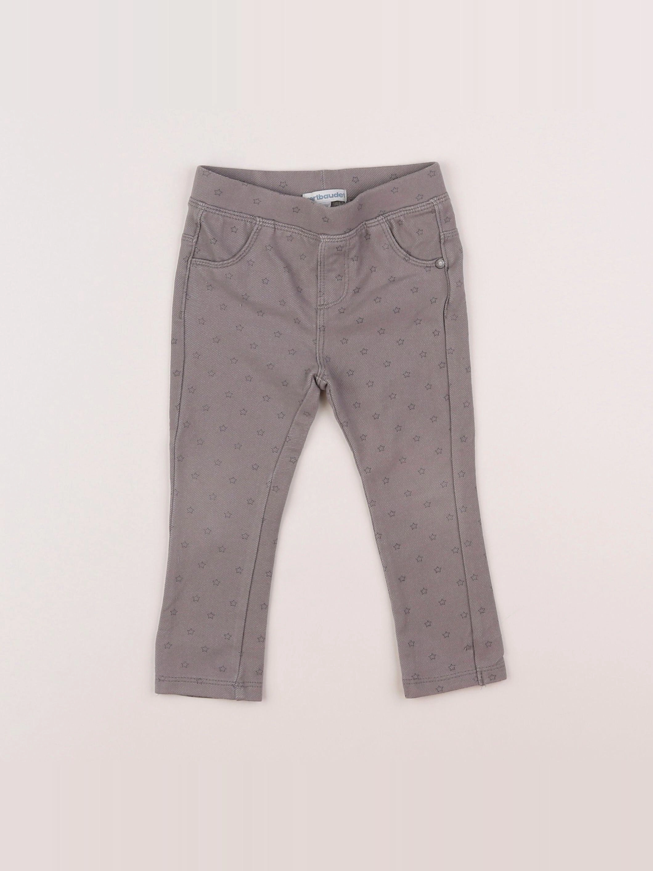 Vertbaudet - jegging gris - 12 mois