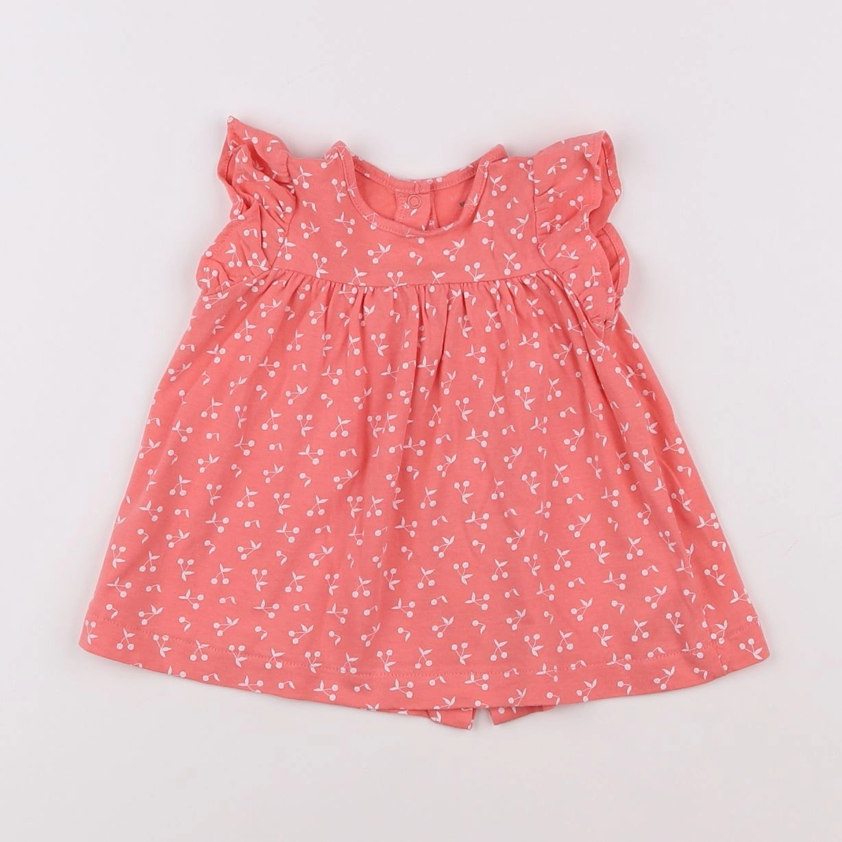 Vertbaudet - robe rose, blanc - 3 mois