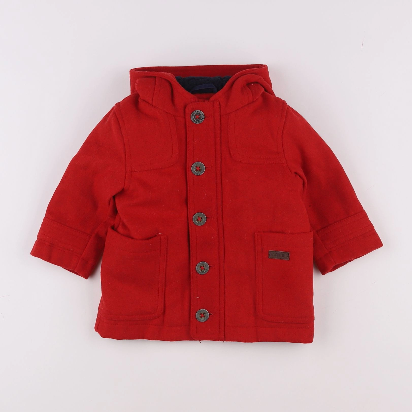 Vertbaudet - manteau rouge - 12 mois