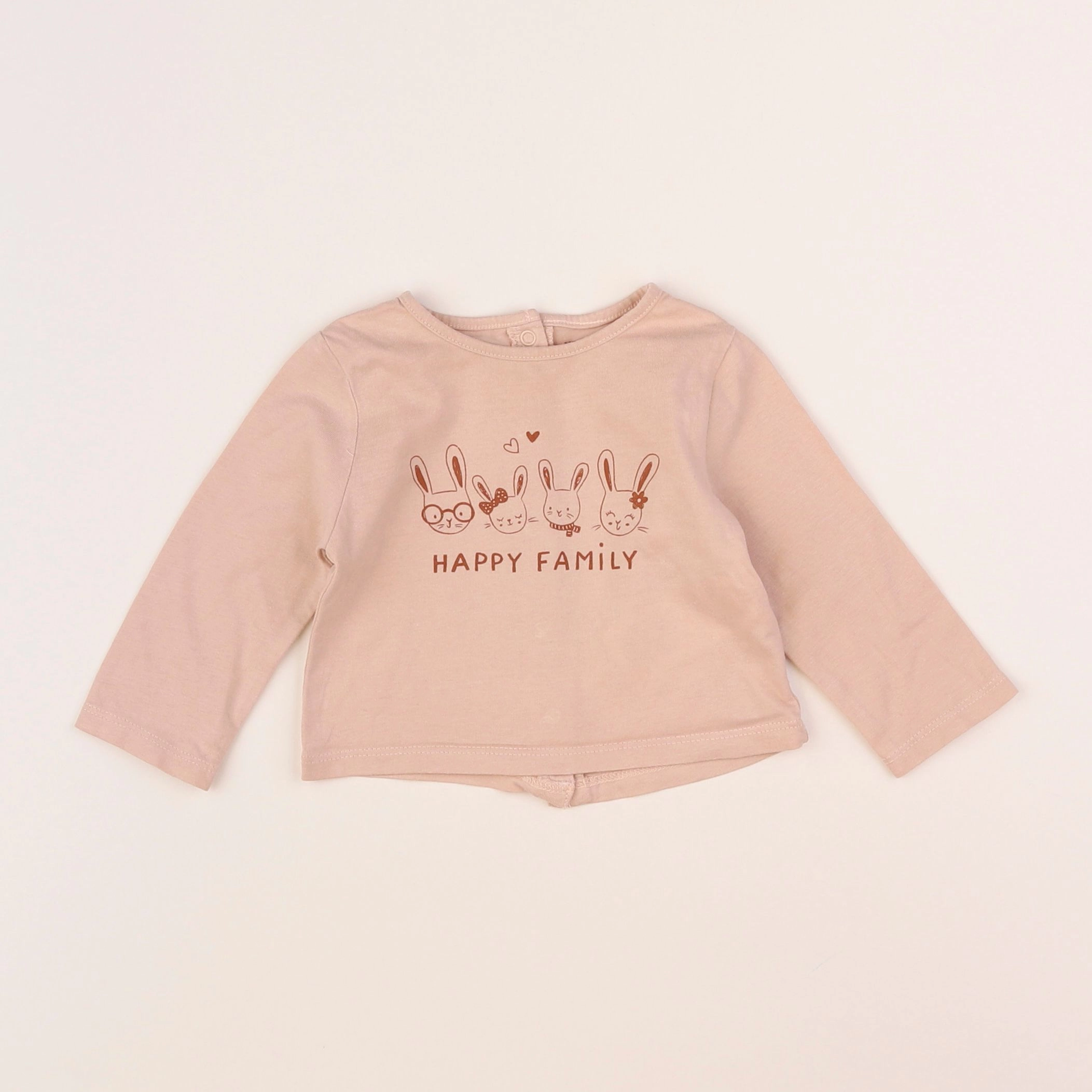Vertbaudet - tee-shirt rose - 3 mois