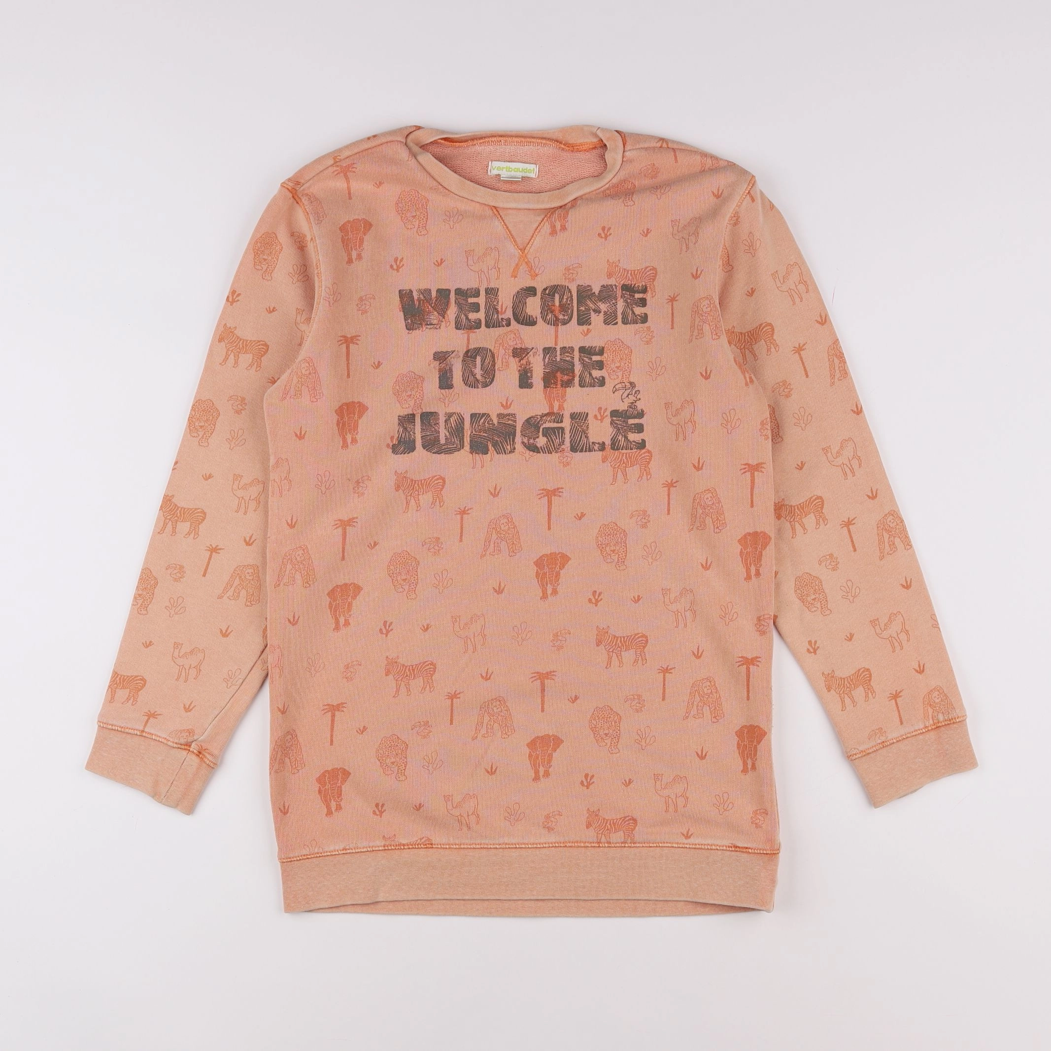 Vertbaudet - sweat orange - 12 ans