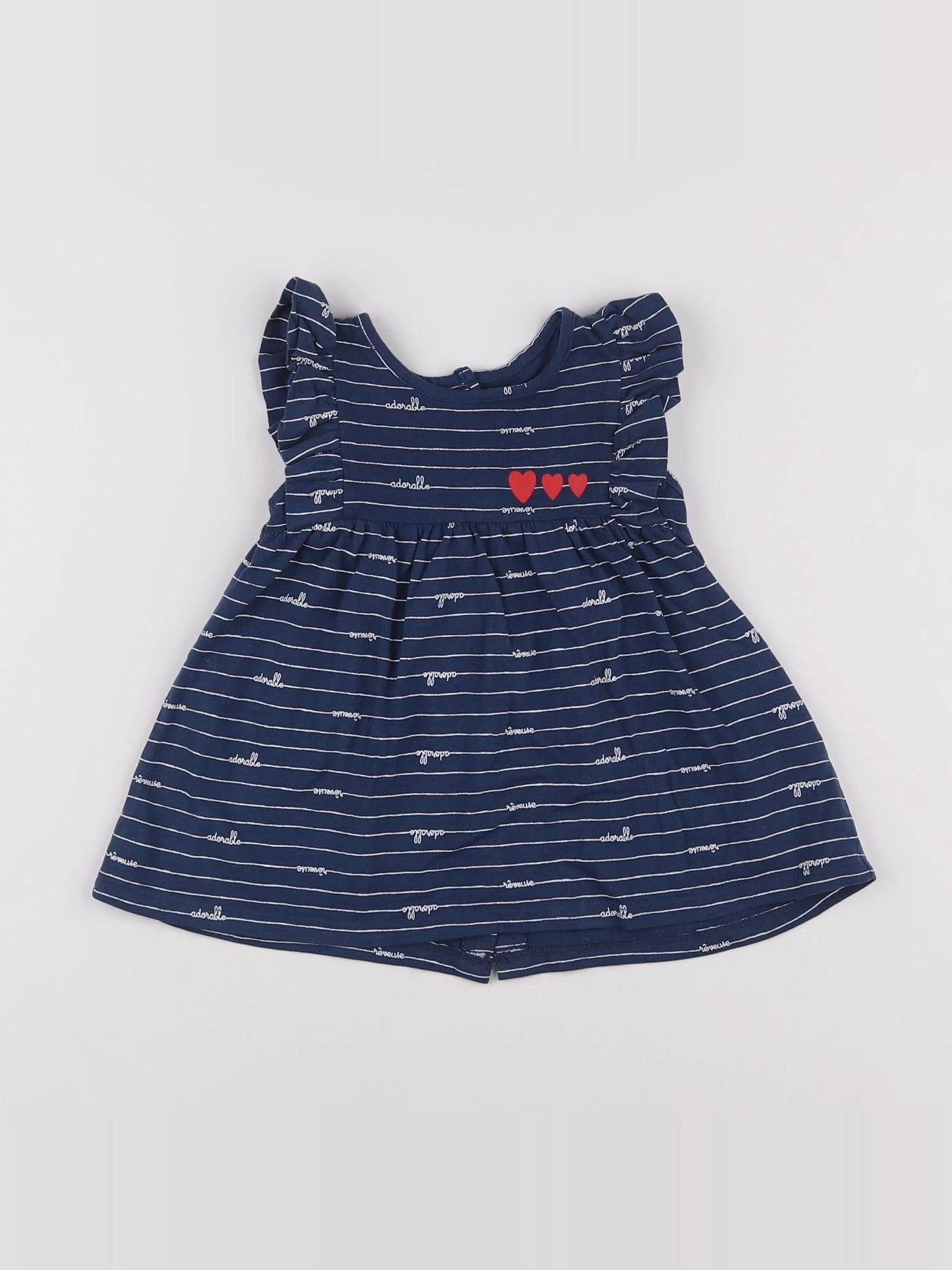 Vertbaudet - robe bleu - 6 mois