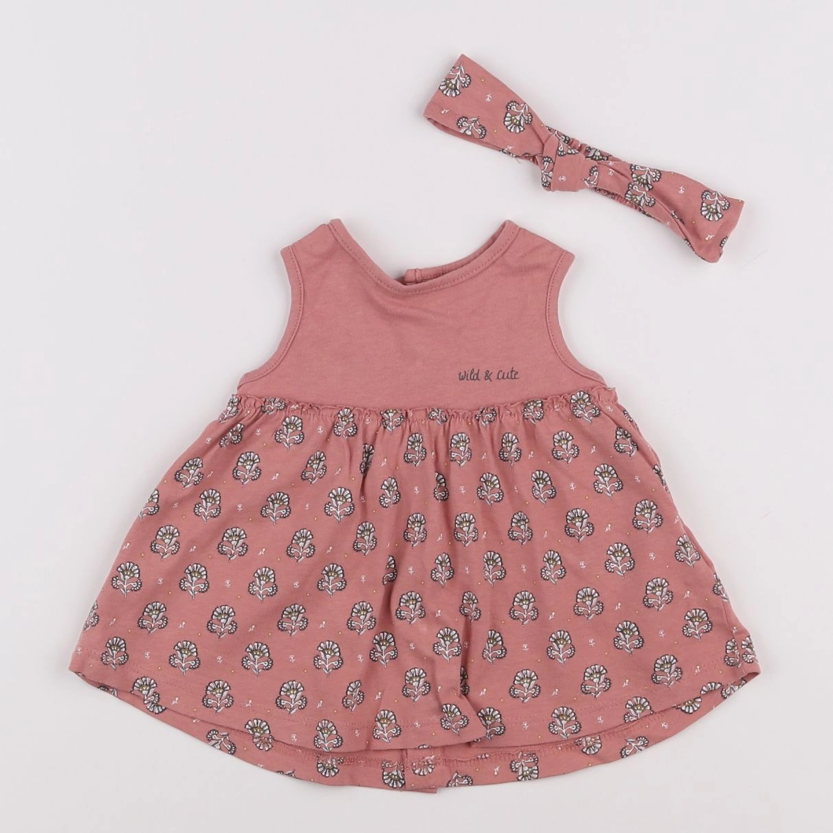Vertbaudet - robe rose - 1 mois