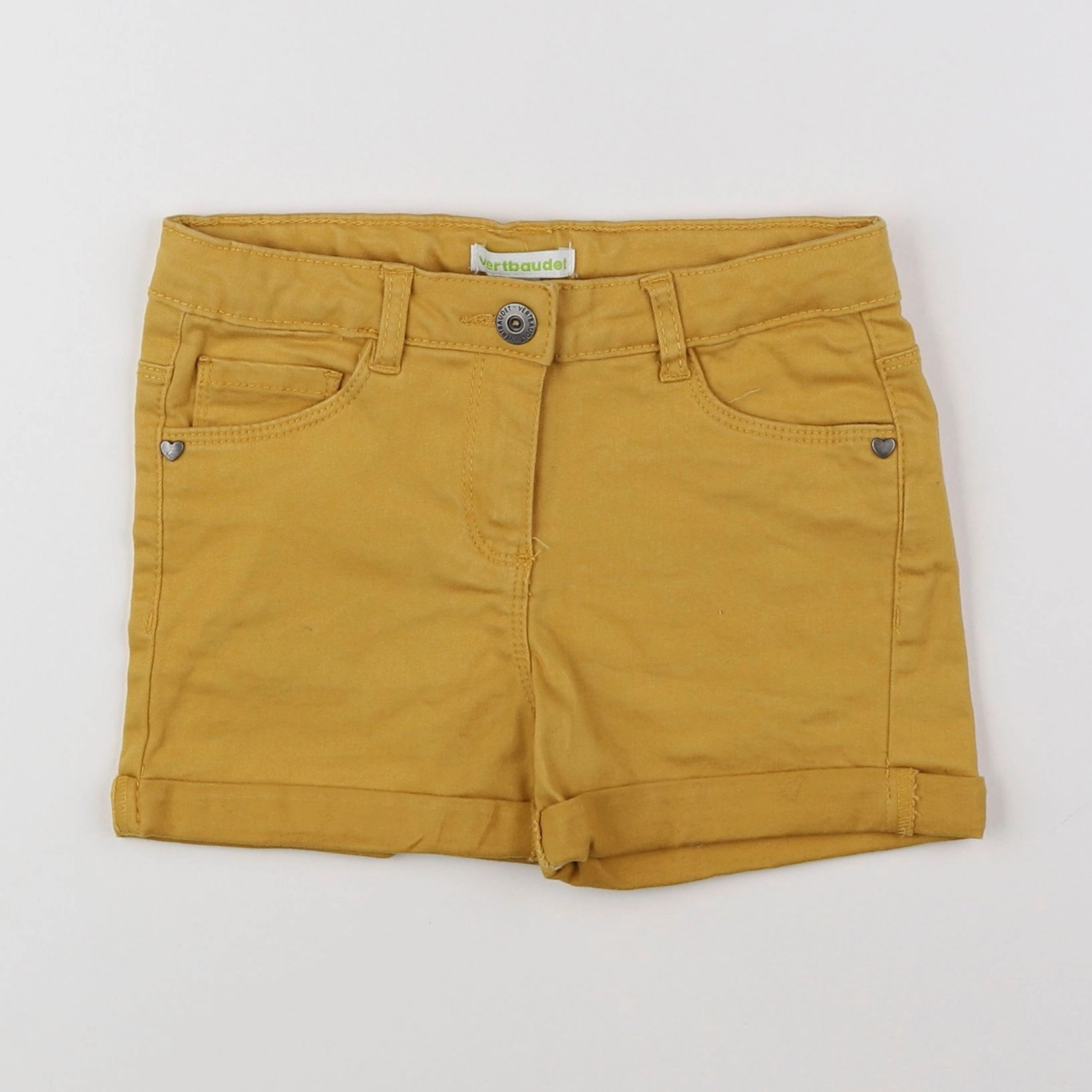 Vertbaudet - short jaune - 7 ans