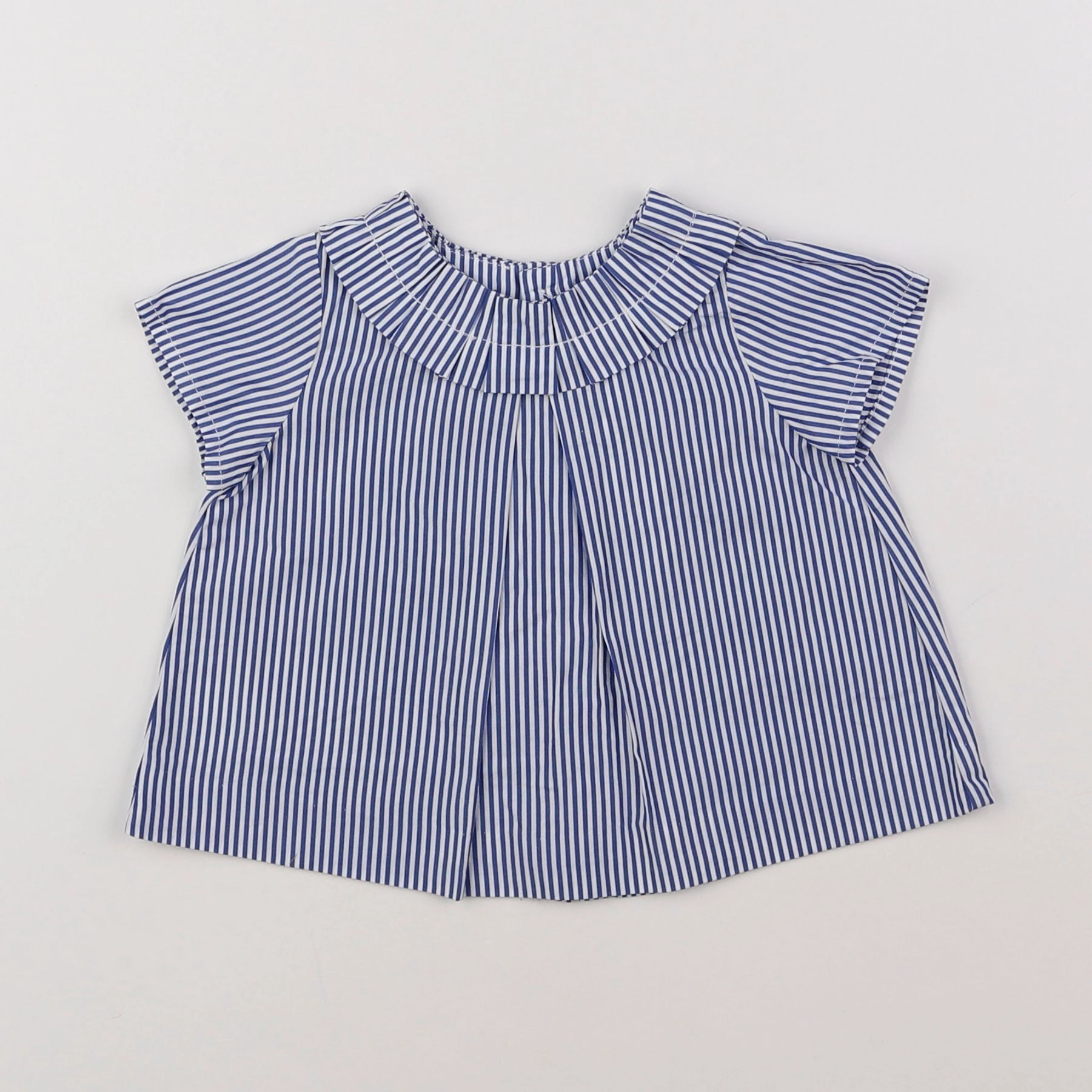 Jacadi - blouse bleu, blanc - 6 mois