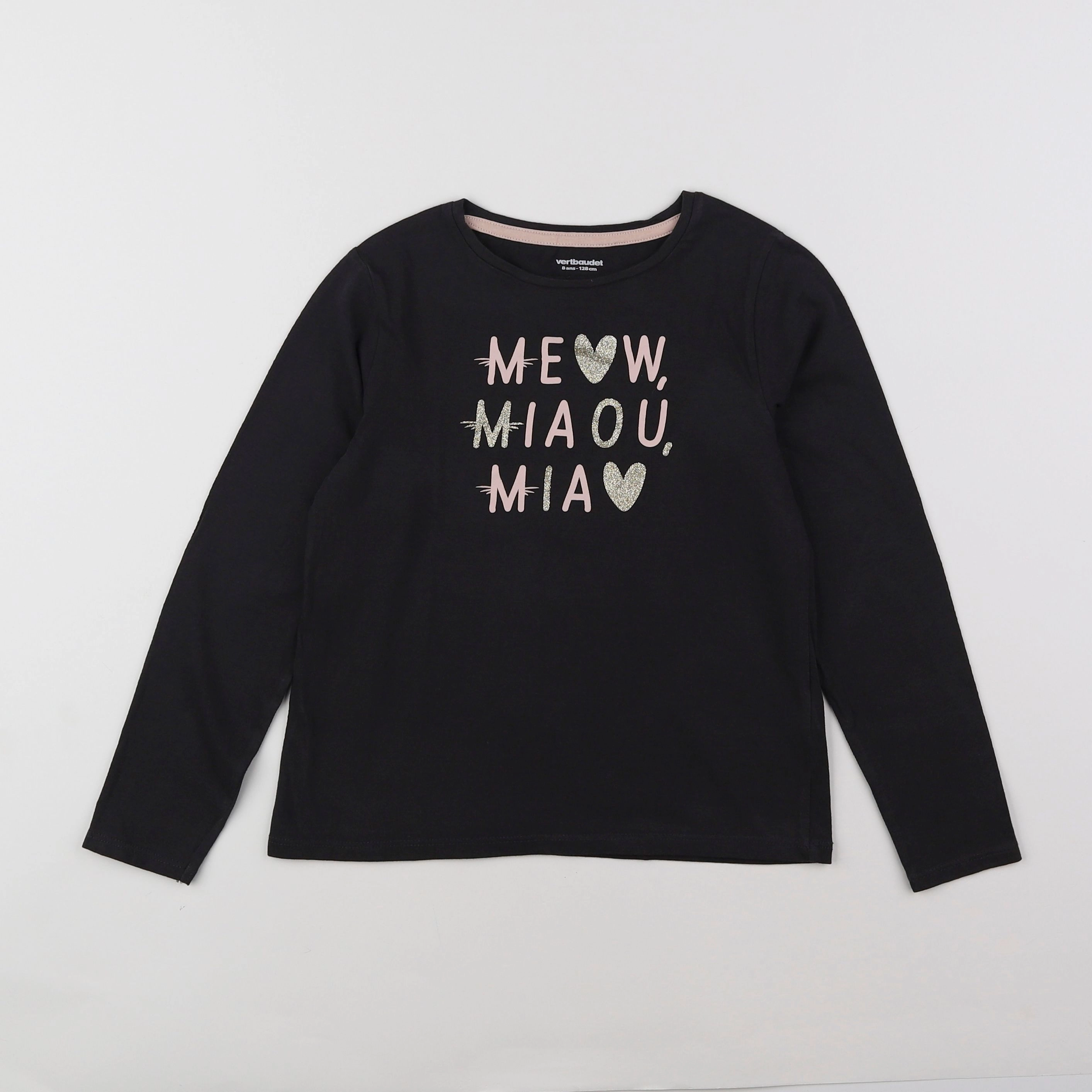Vertbaudet - tee-shirt marron - 8 ans