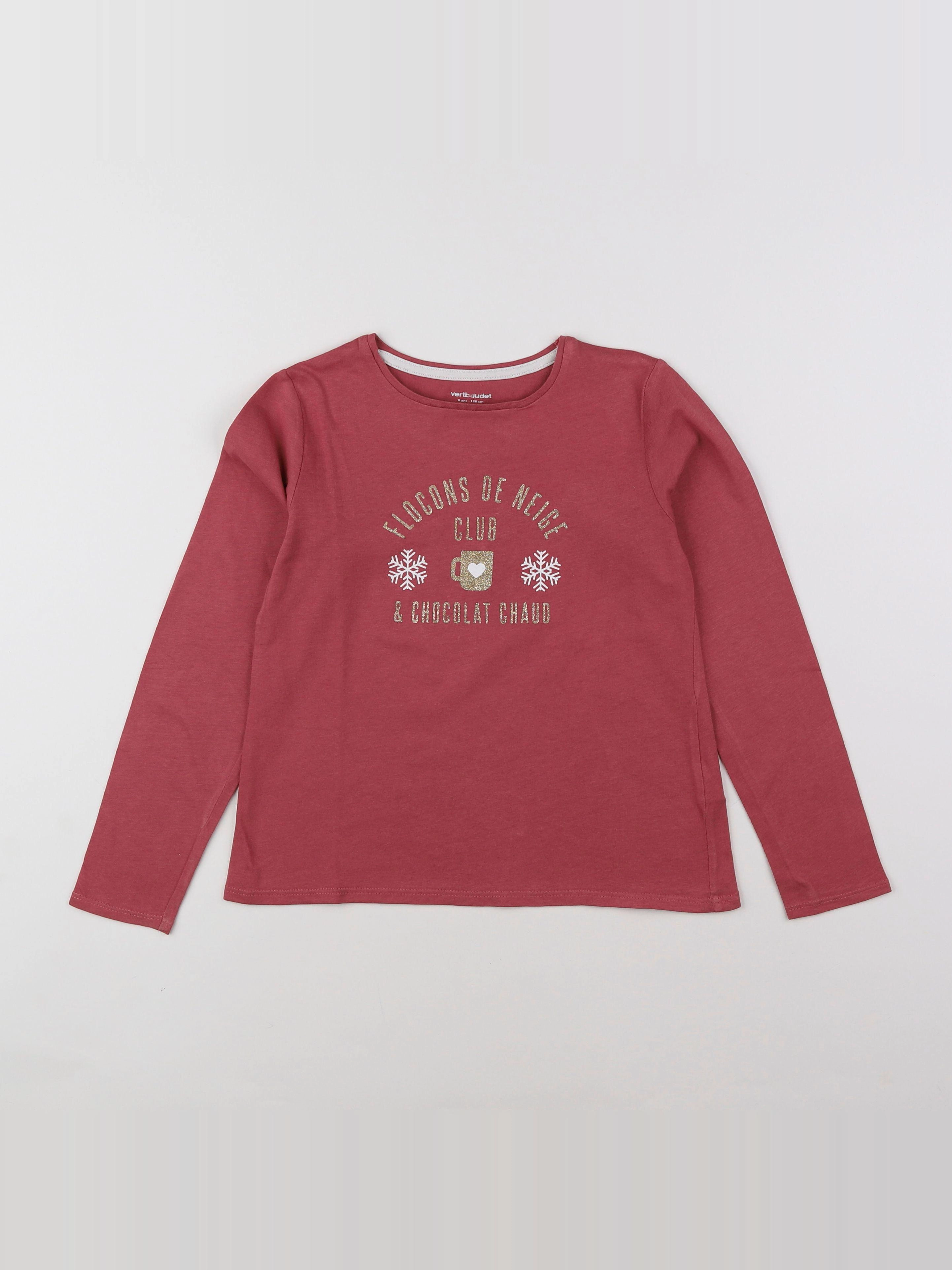 Vertbaudet - tee-shirt rose - 8 ans