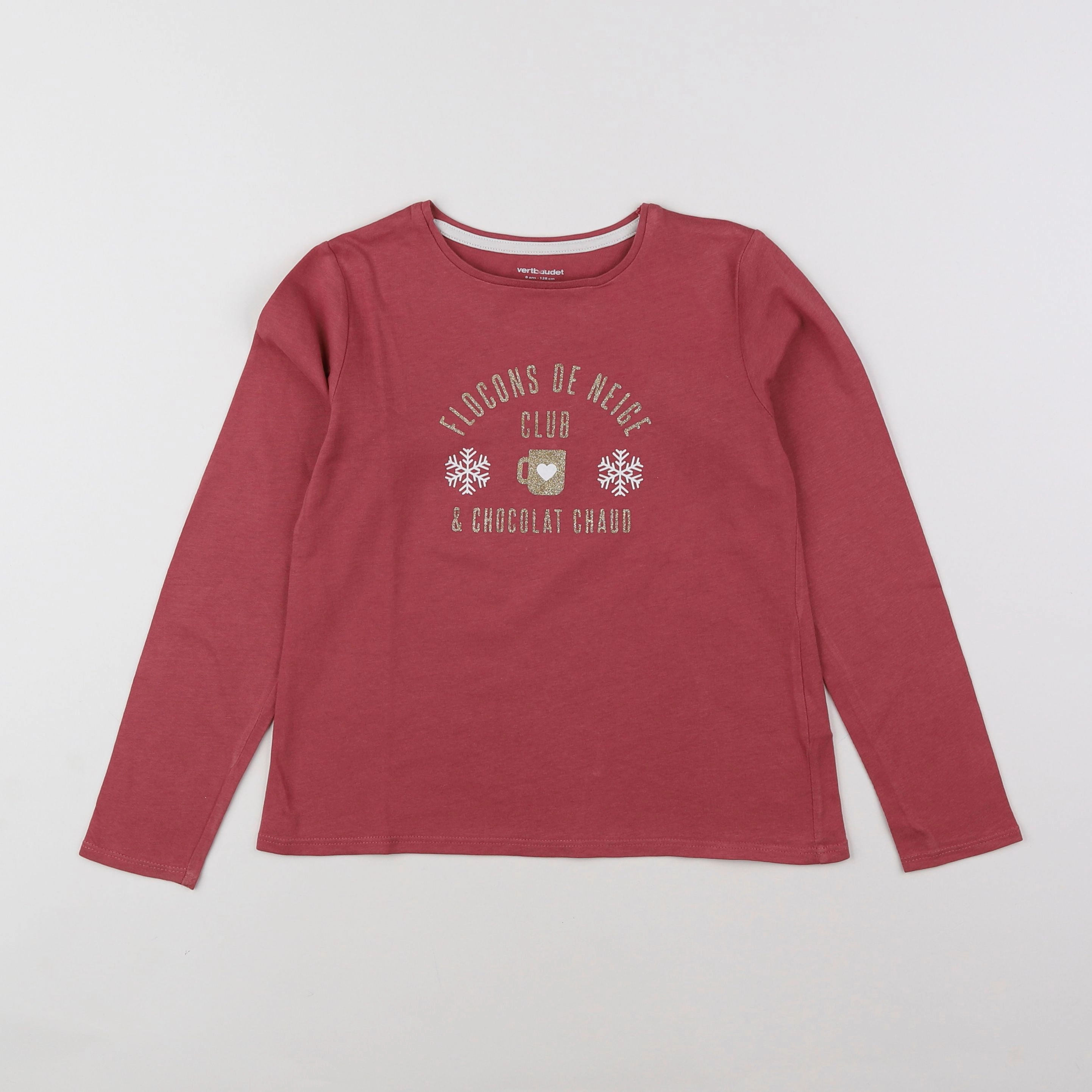 Vertbaudet - tee-shirt rose - 8 ans
