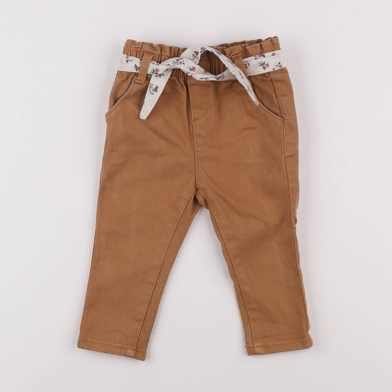 Vertbaudet - pantalon marron - 12 mois