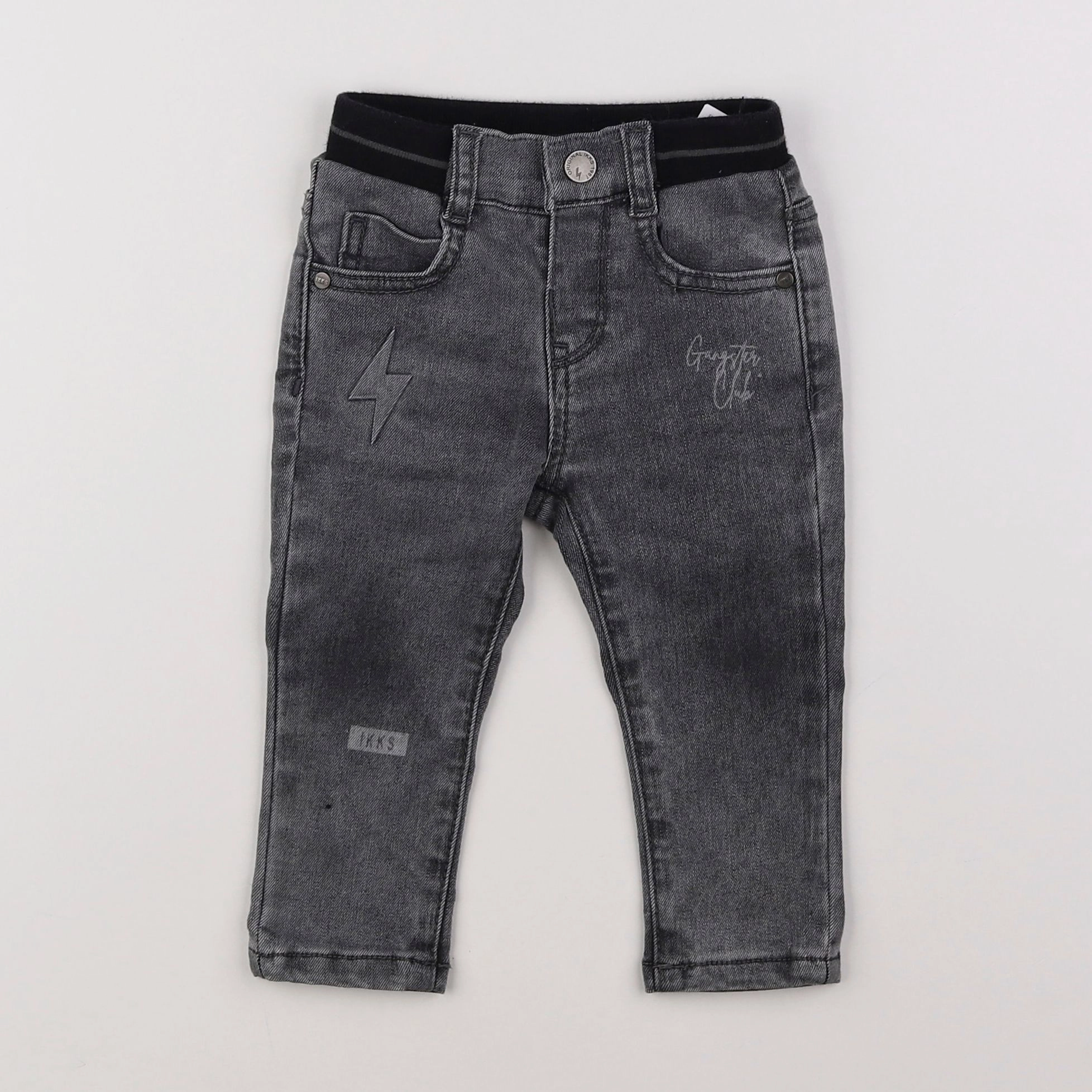 IKKS - jean gris - 12 mois