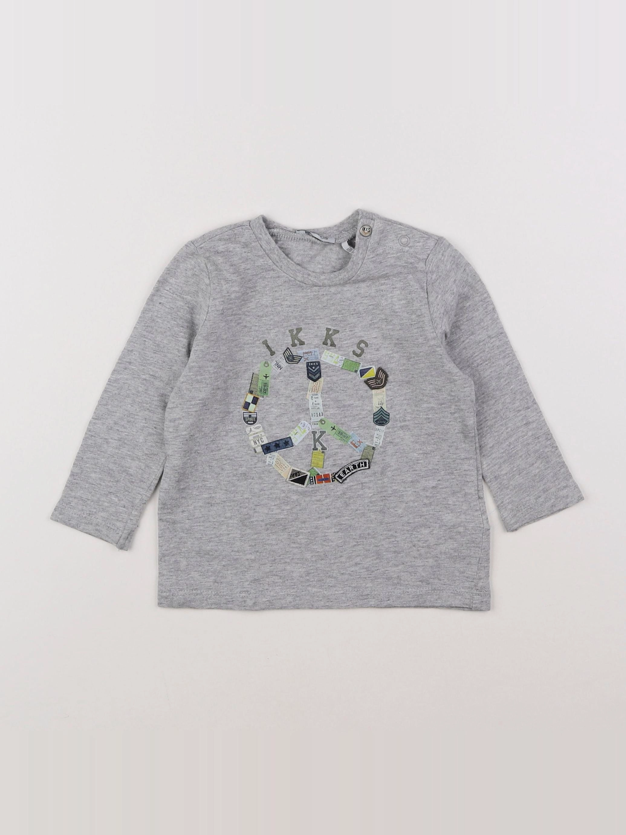 IKKS - tee-shirt gris - 12 mois