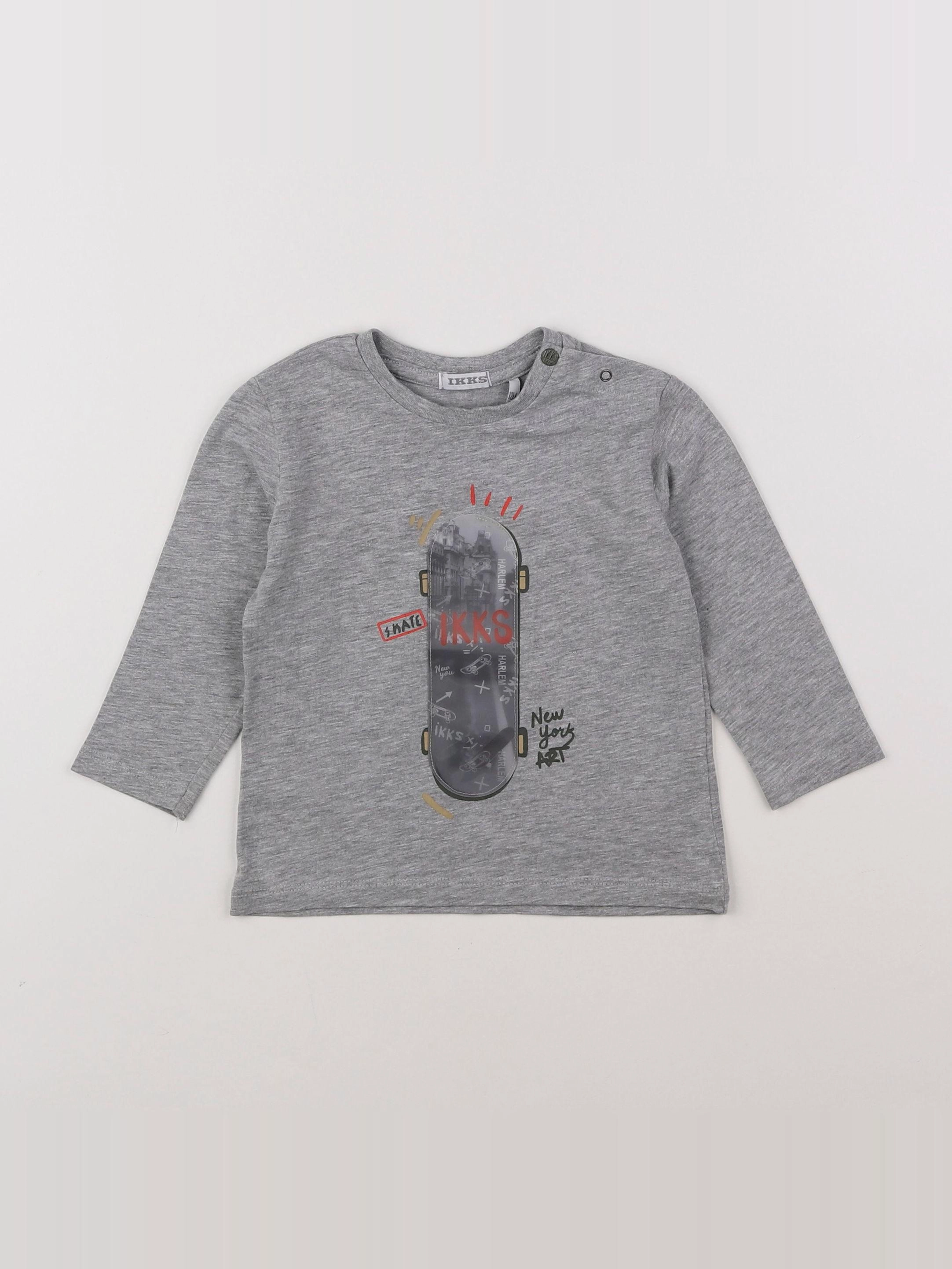 IKKS - tee-shirt gris - 12 mois
