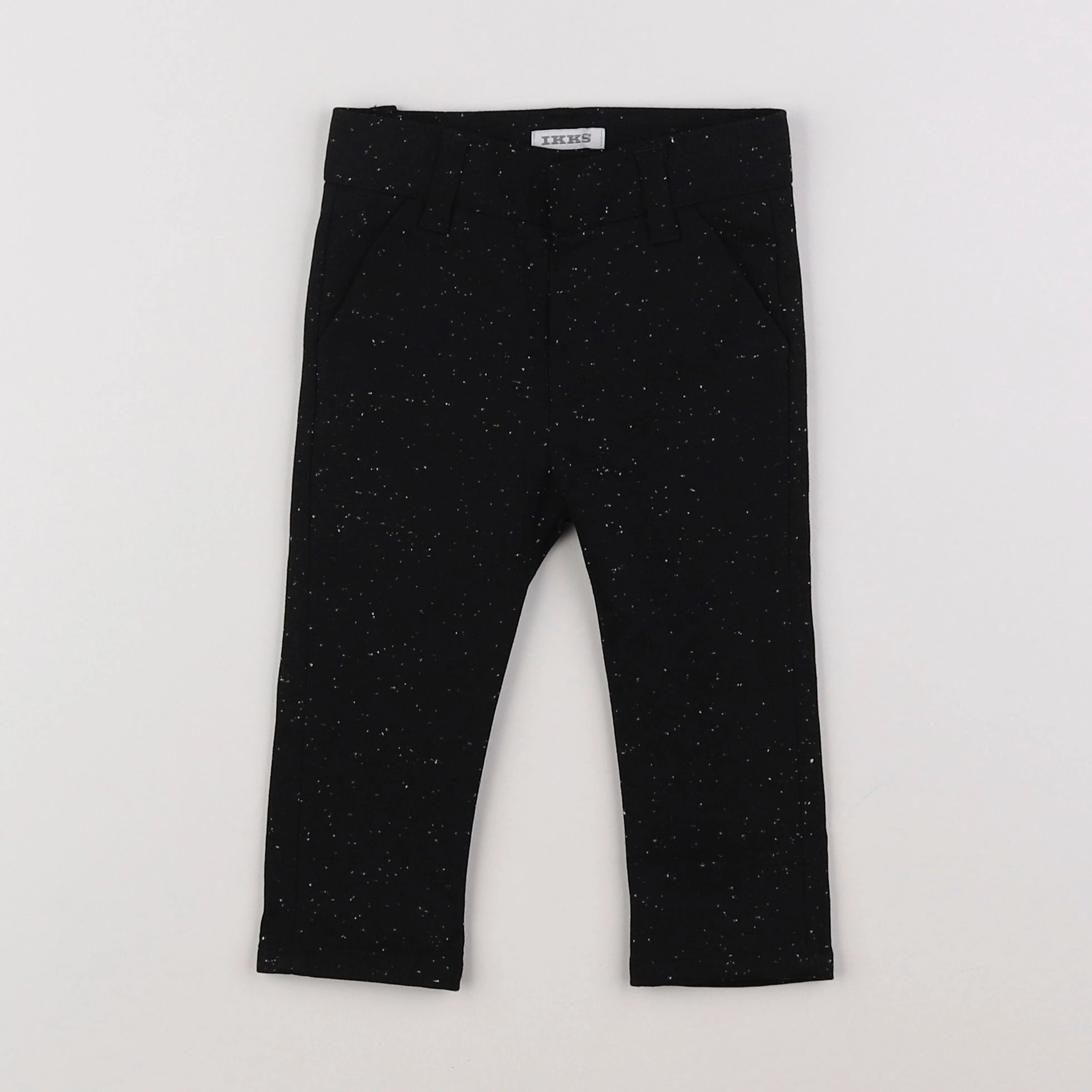 IKKS - pantalon noir, blanc - 6 mois