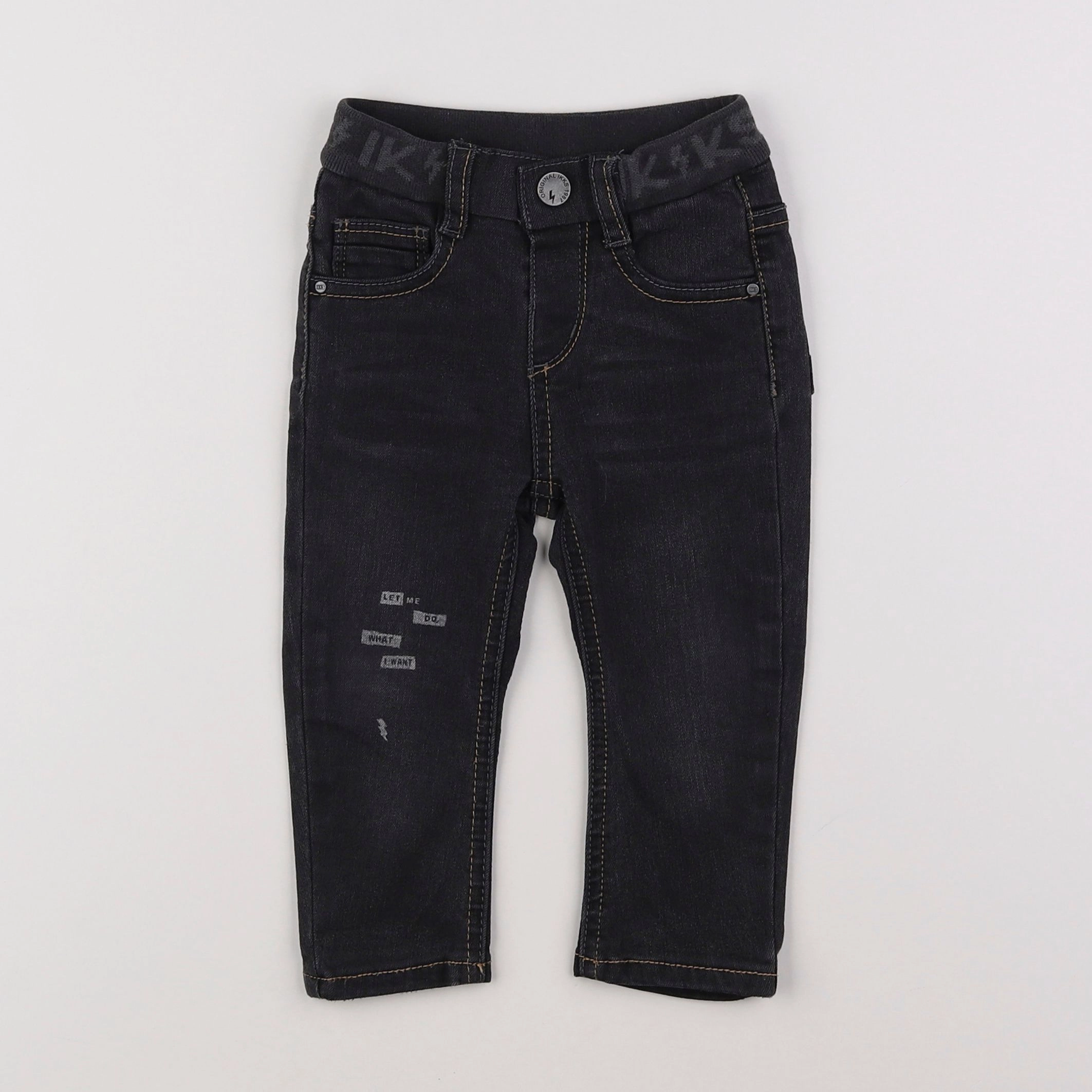 IKKS - jean noir - 12 mois