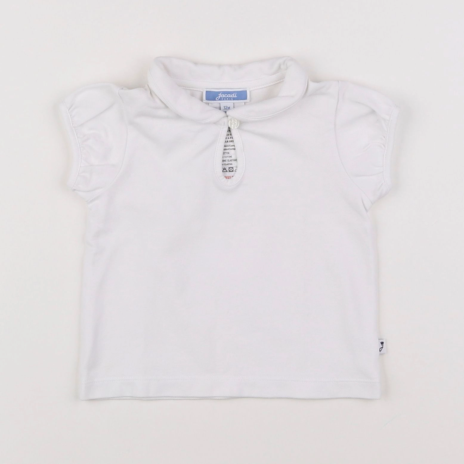 Jacadi - polo blanc - 12 mois