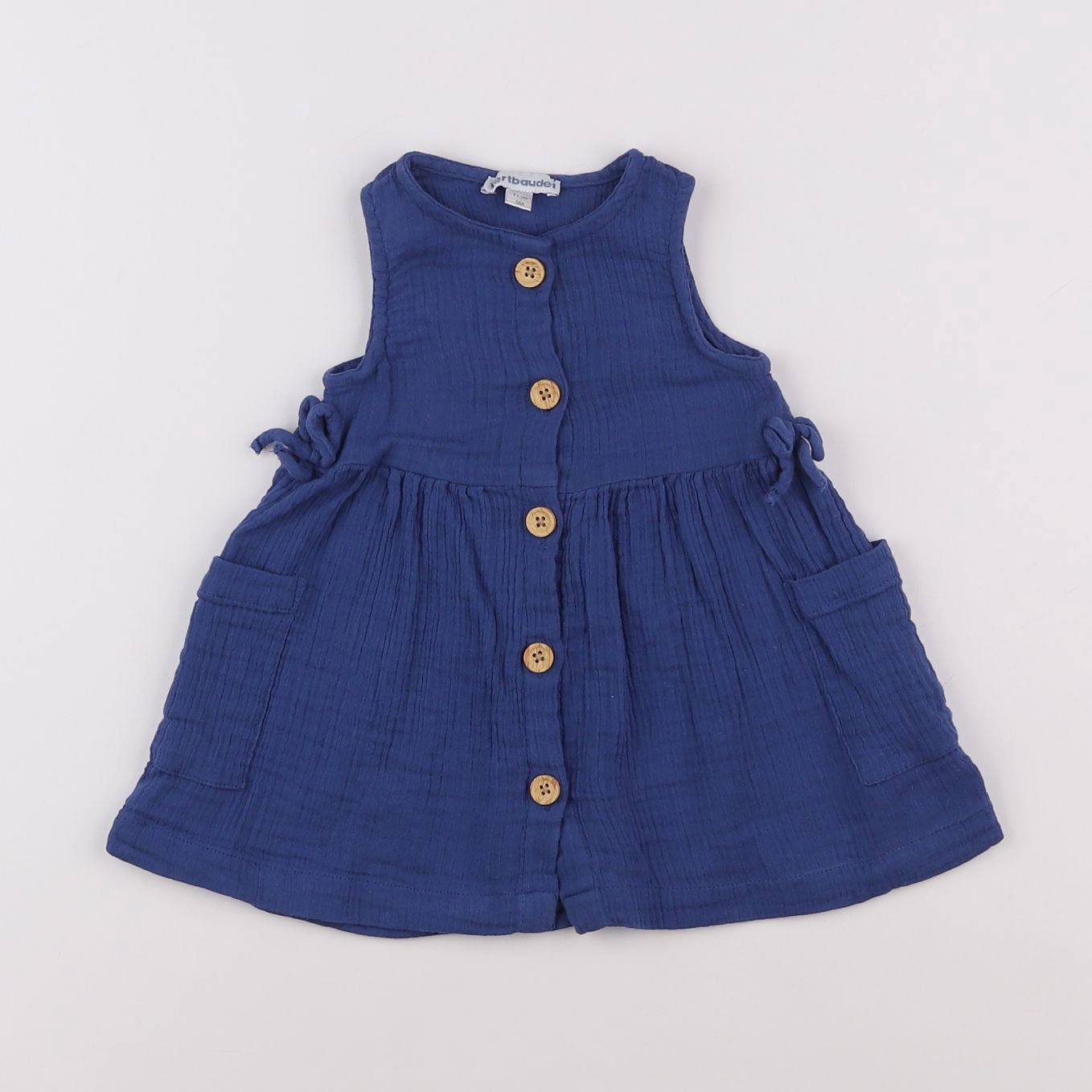 Vertbaudet - robe bleu - 9 mois