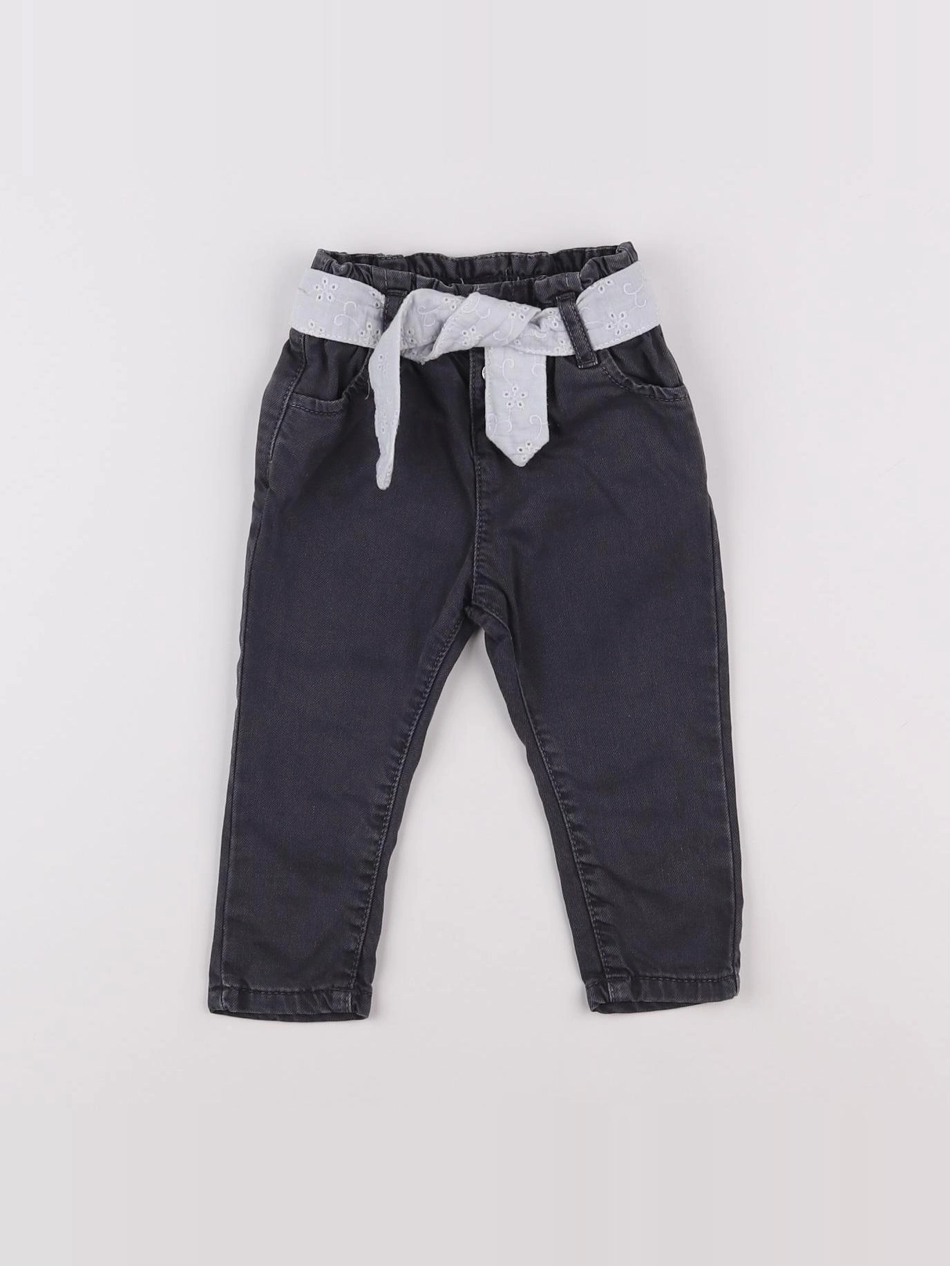 Vertbaudet - jean gris - 9 mois