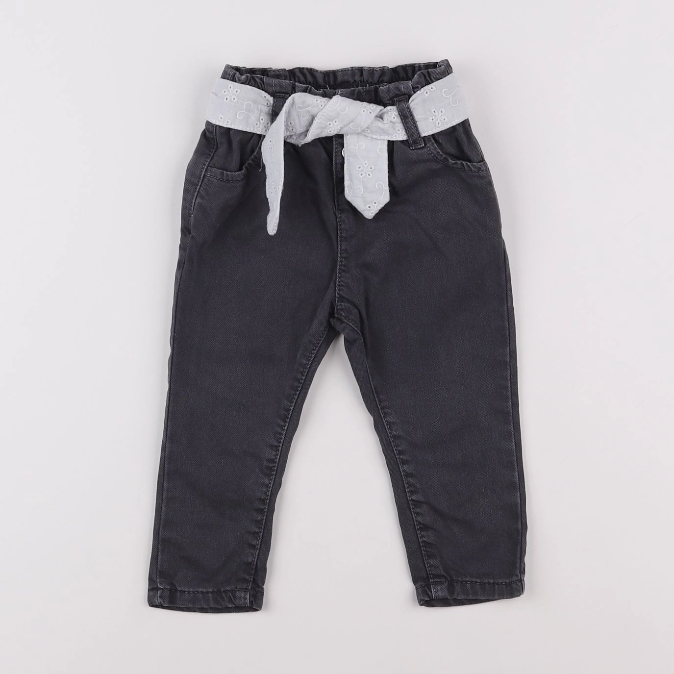 Vertbaudet - jean gris - 9 mois
