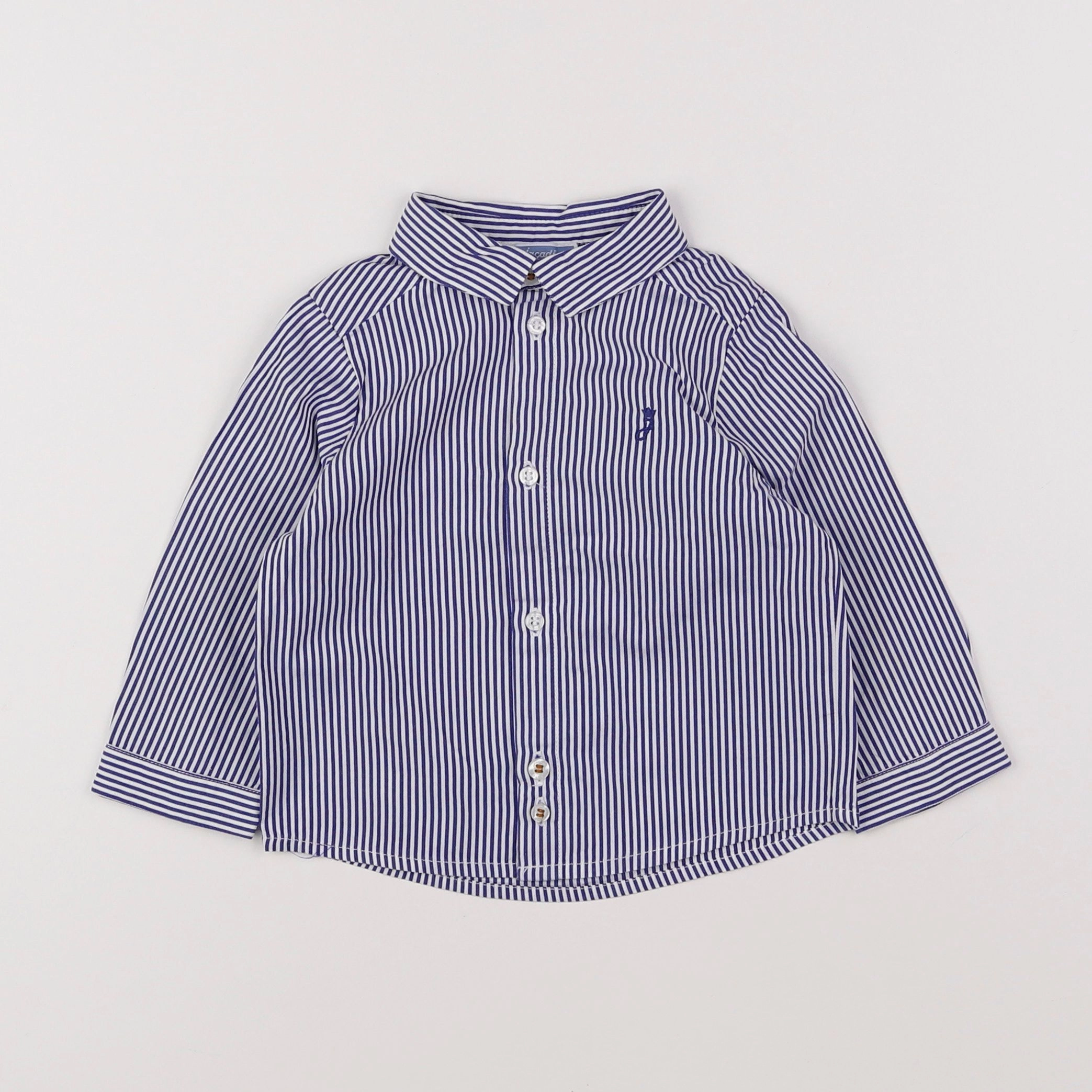 Jacadi - chemise bleu - 12 mois