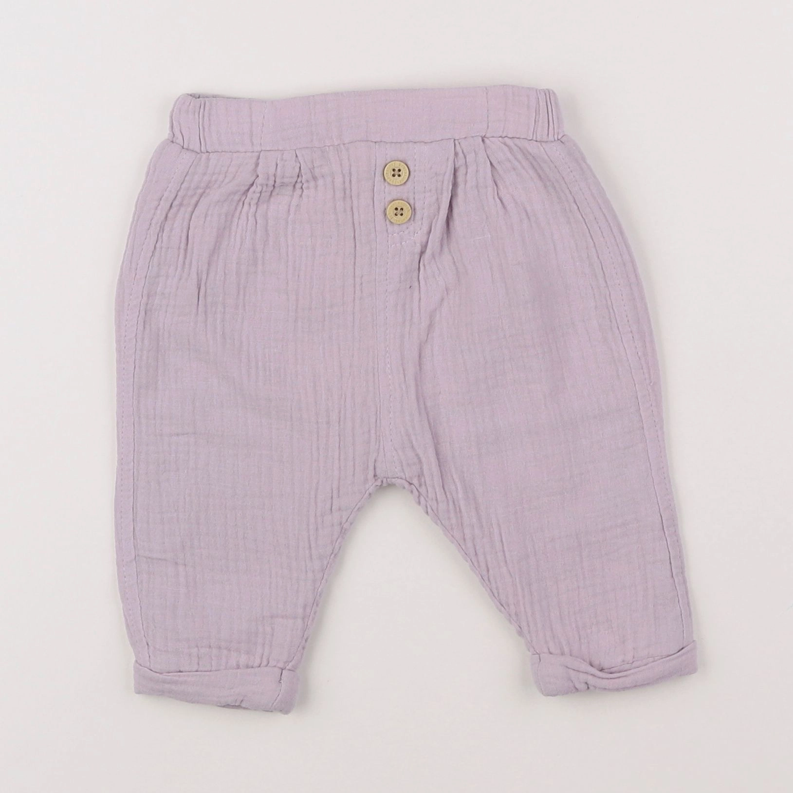 Vertbaudet - pantalon doublé violet - 6 mois