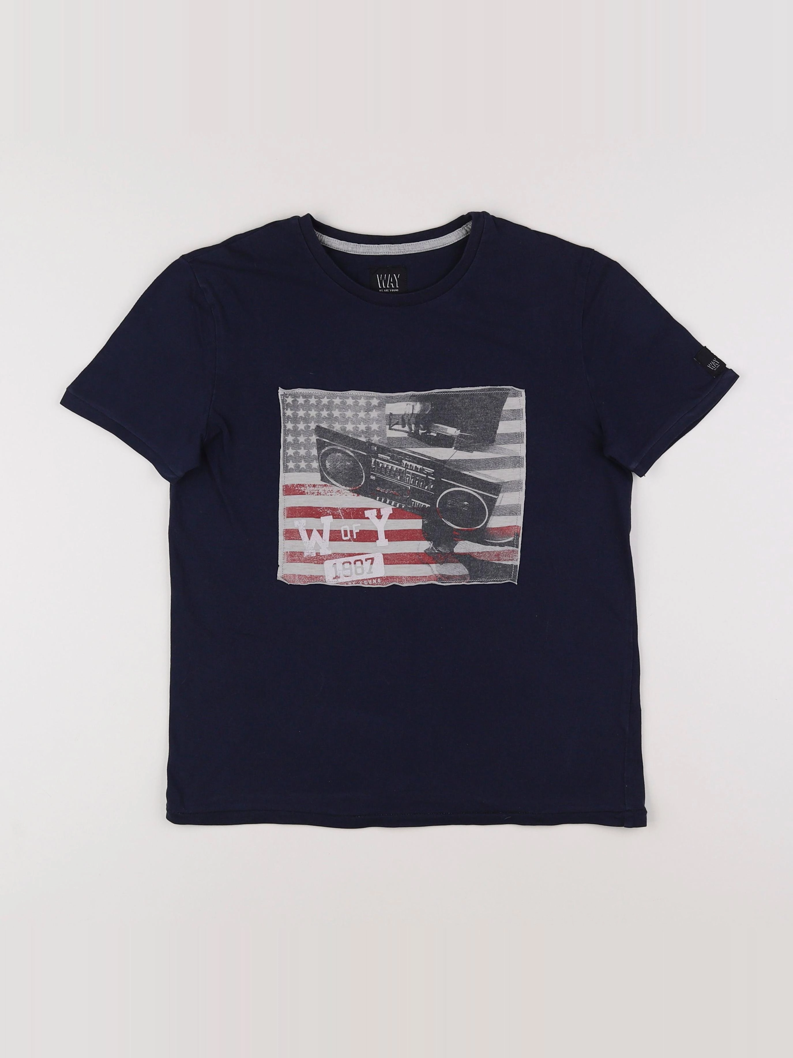 IKKS - tee-shirt bleu - 10 ans