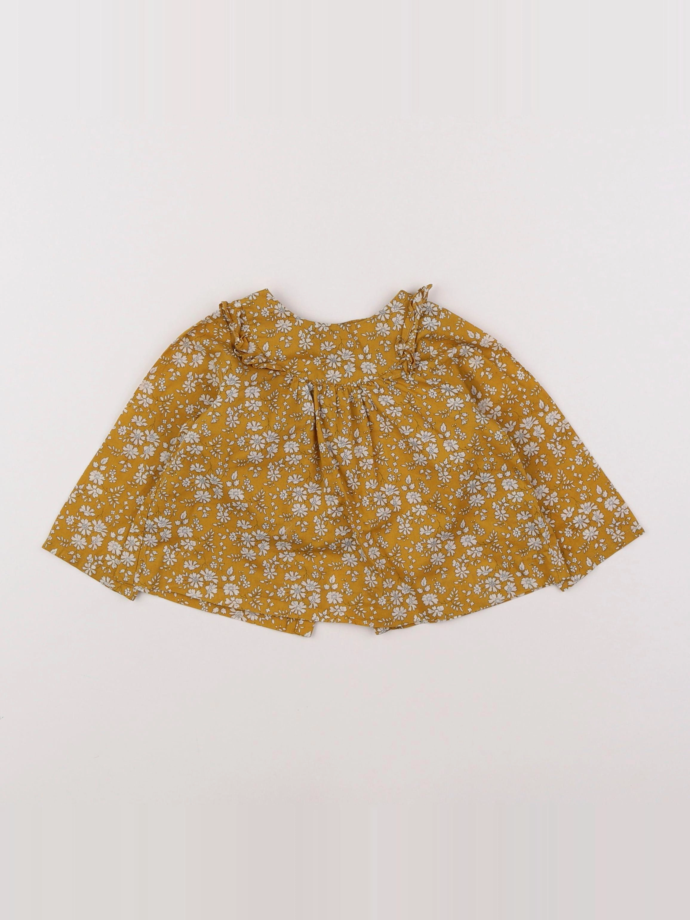 Jacadi - blouse liberty jaune - 12 mois