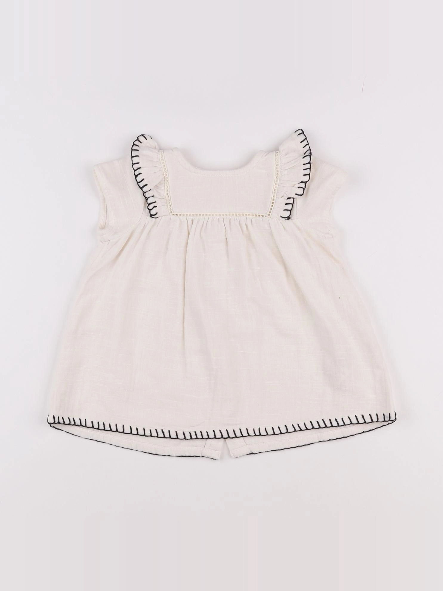 Vertbaudet - robe beige - 3 mois
