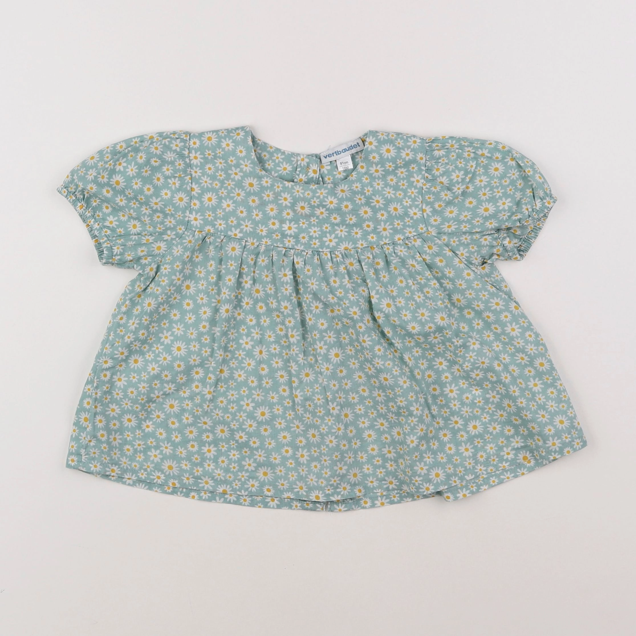 Vertbaudet - robe vert - 18 mois