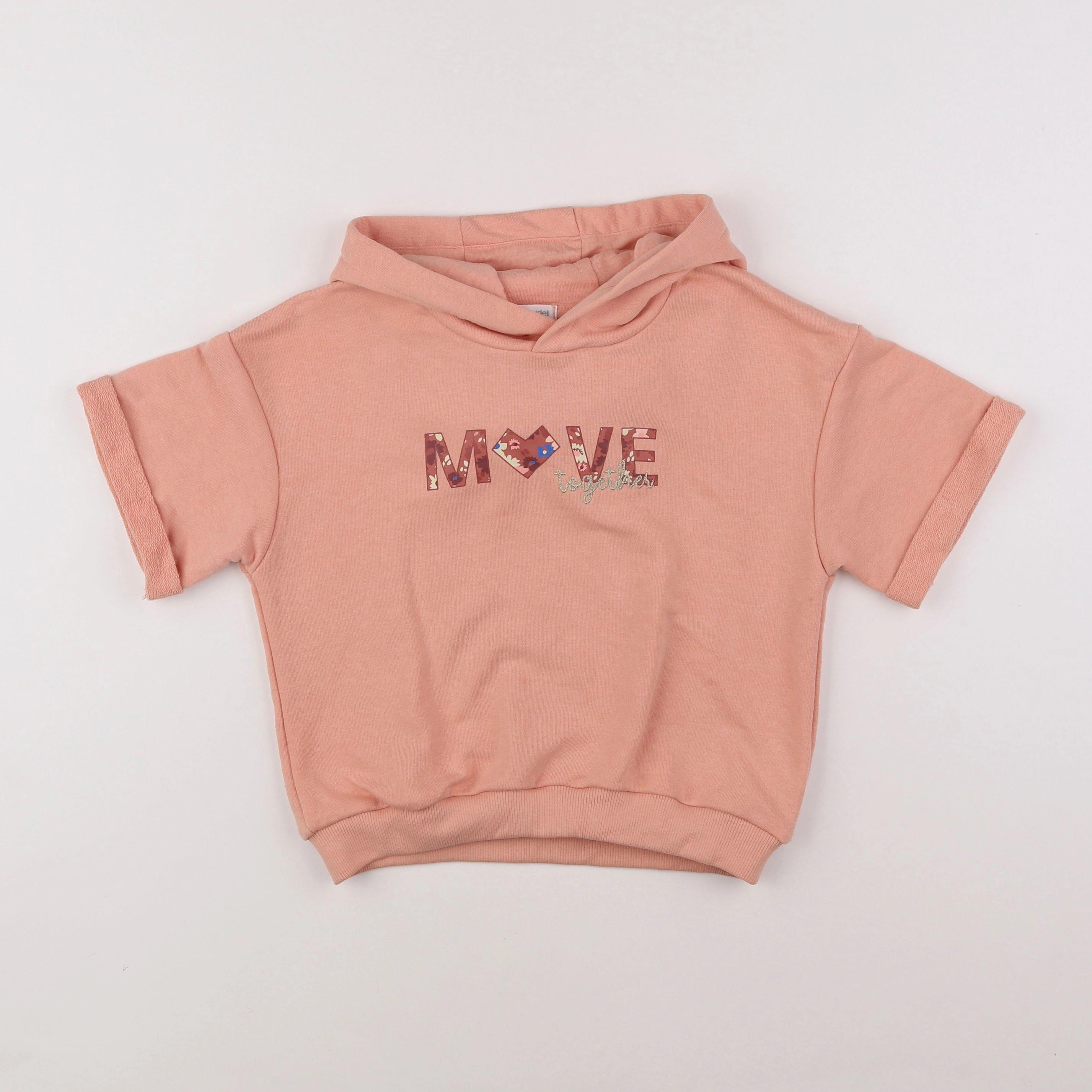 Vertbaudet - sweat rose - 6 ans