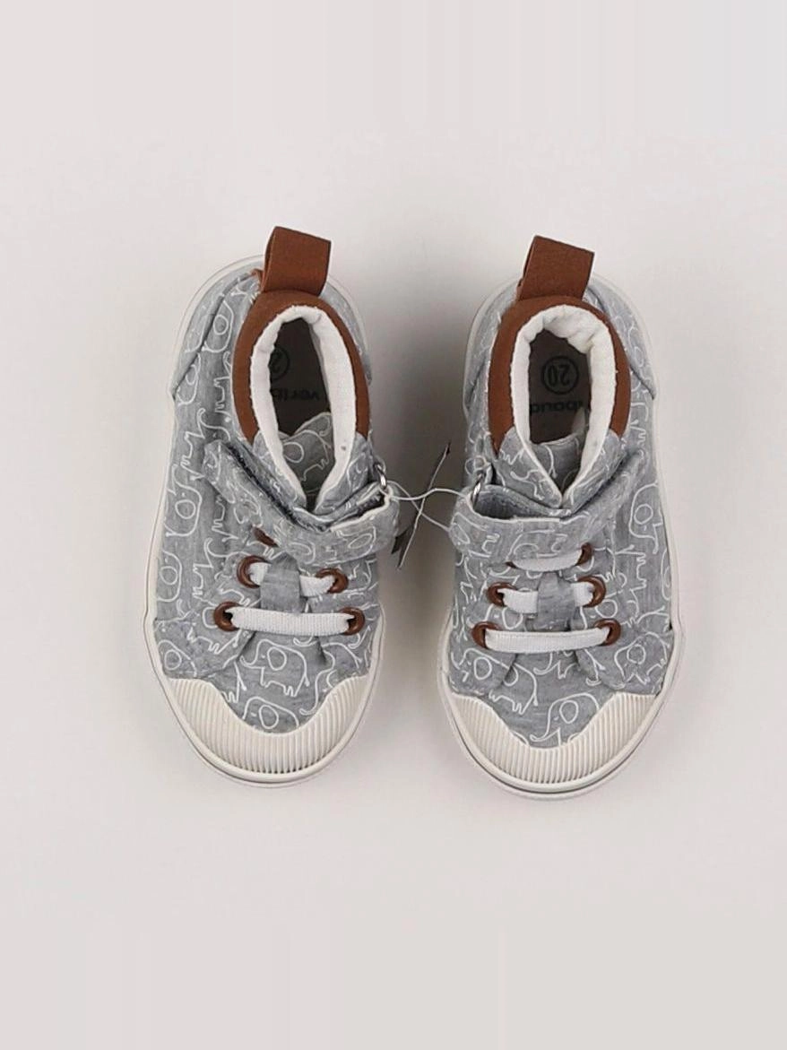 Vertbaudet - tennis à scratch/ lacets bleu - pointure 20