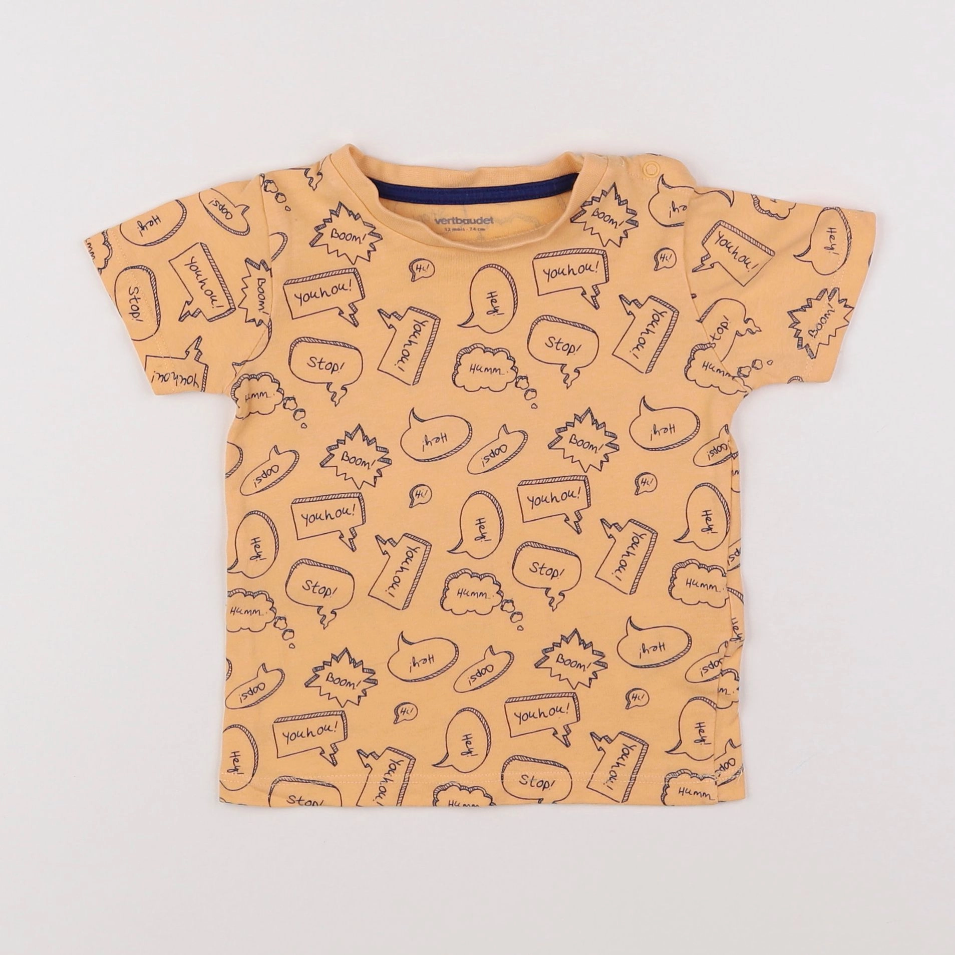 Vertbaudet - tee-shirt orange - 12 mois