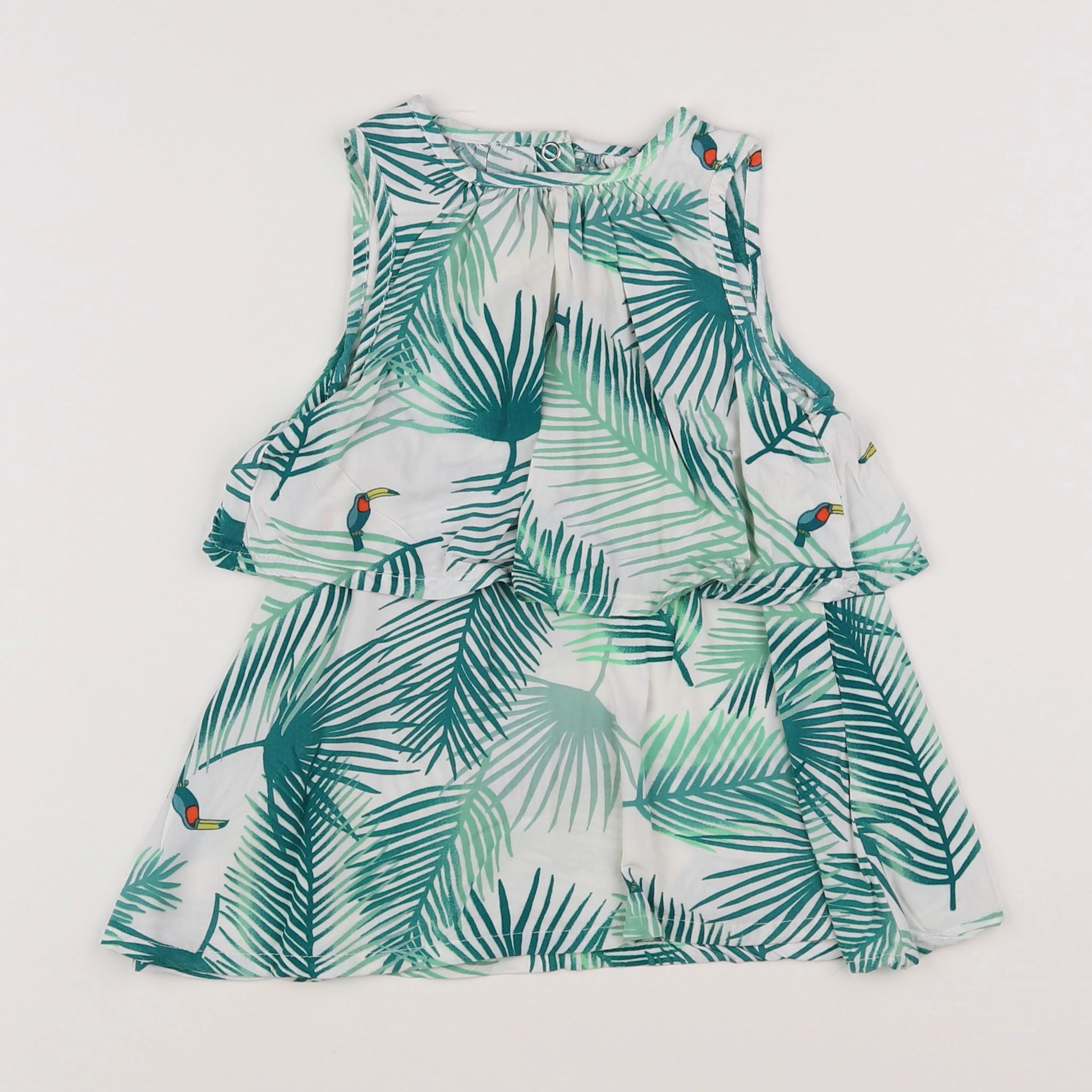 Vertbaudet - robe vert - 18 mois
