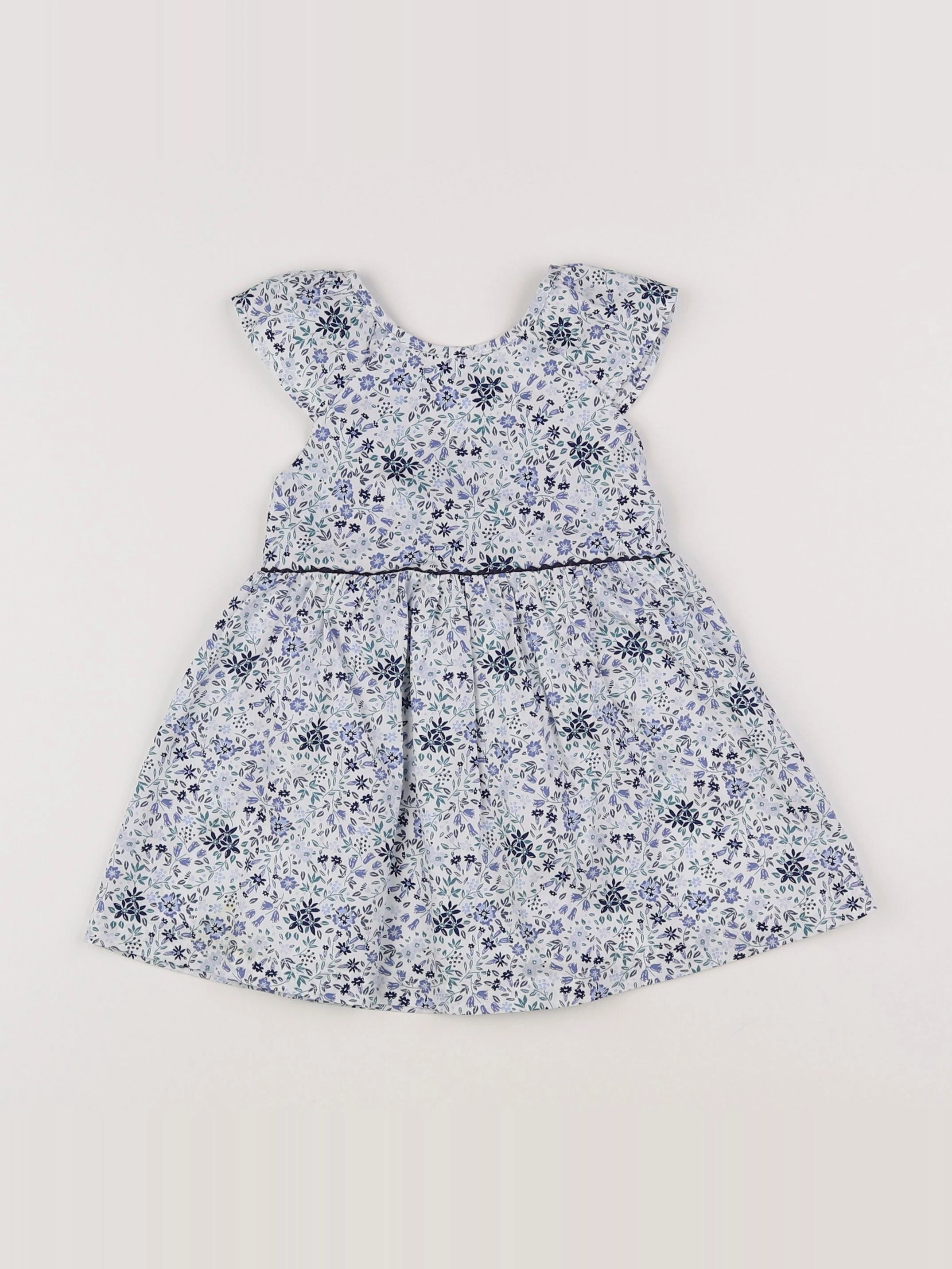 Vertbaudet - robe bleu - 12 mois