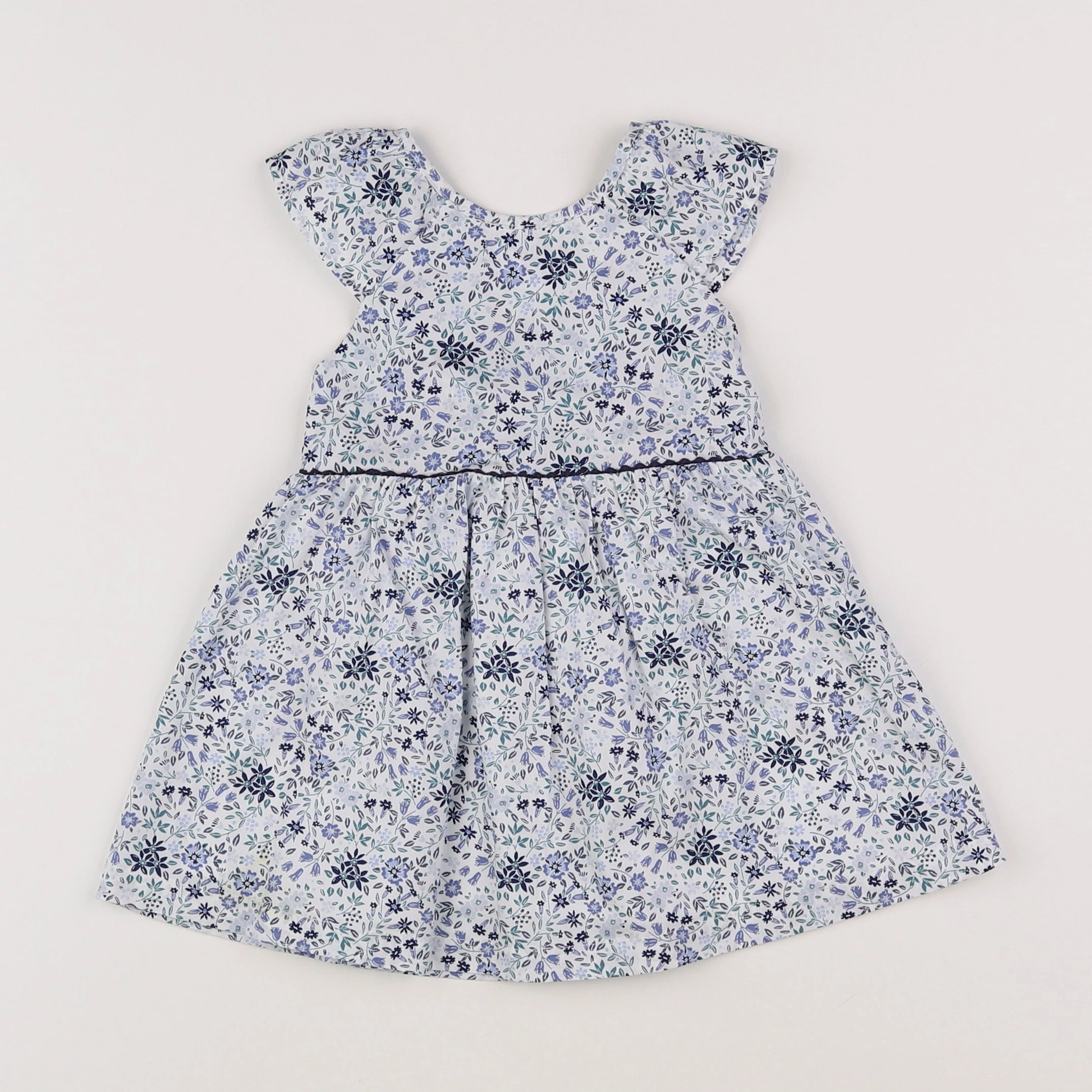 Vertbaudet - robe bleu - 12 mois