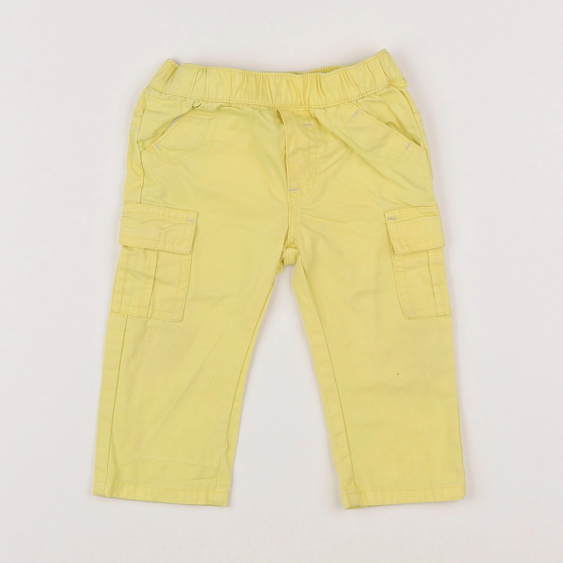 Vertbaudet - pantalon jaune - 12 mois