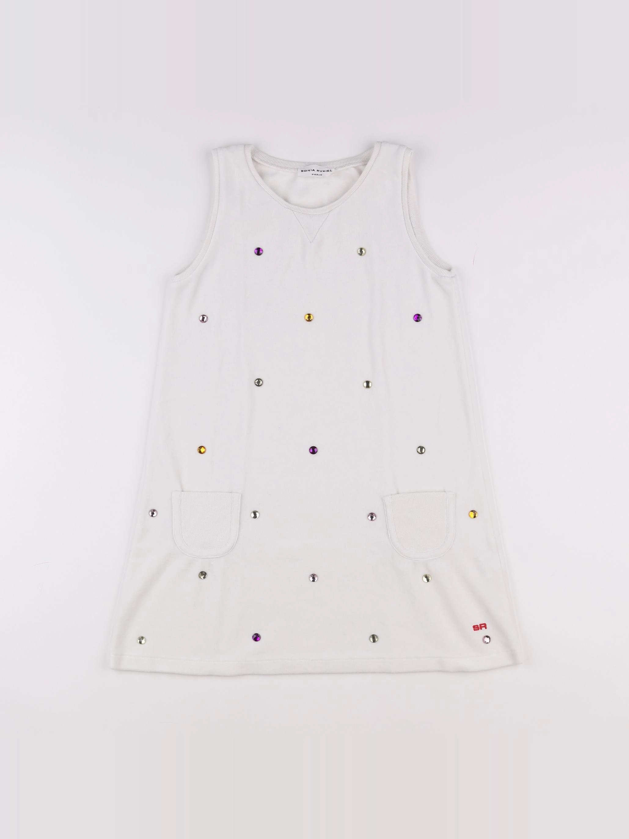 Sonia Rykiel - robe blanc, argent - 10 ans
