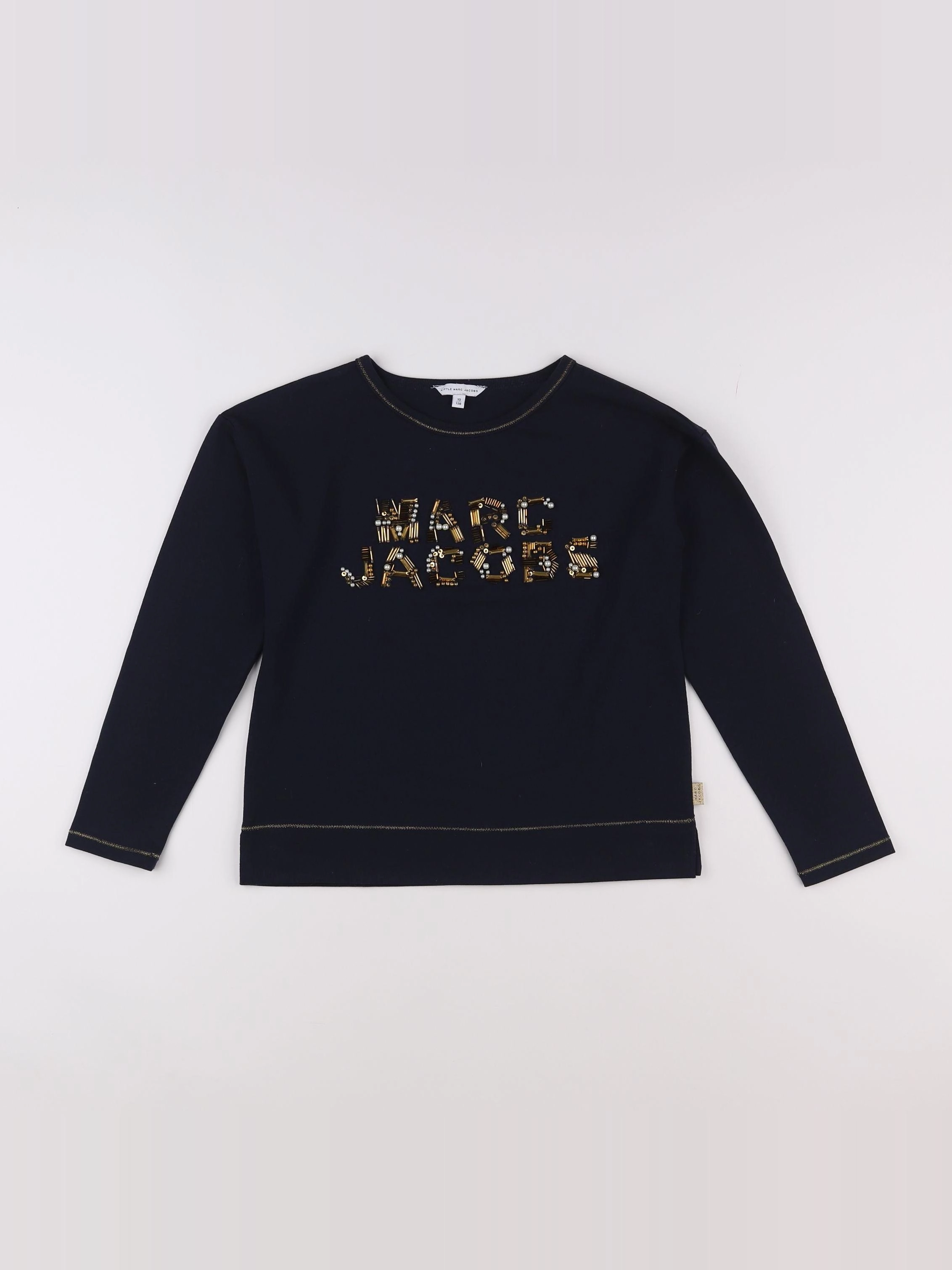 Little marc jacobs - tee-shirt bleu, or - 10 ans