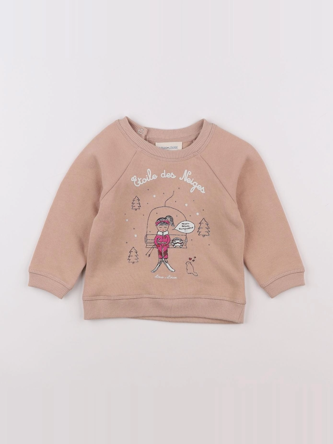 Louis Louise - sweat rose (état neuf) - 12 mois
