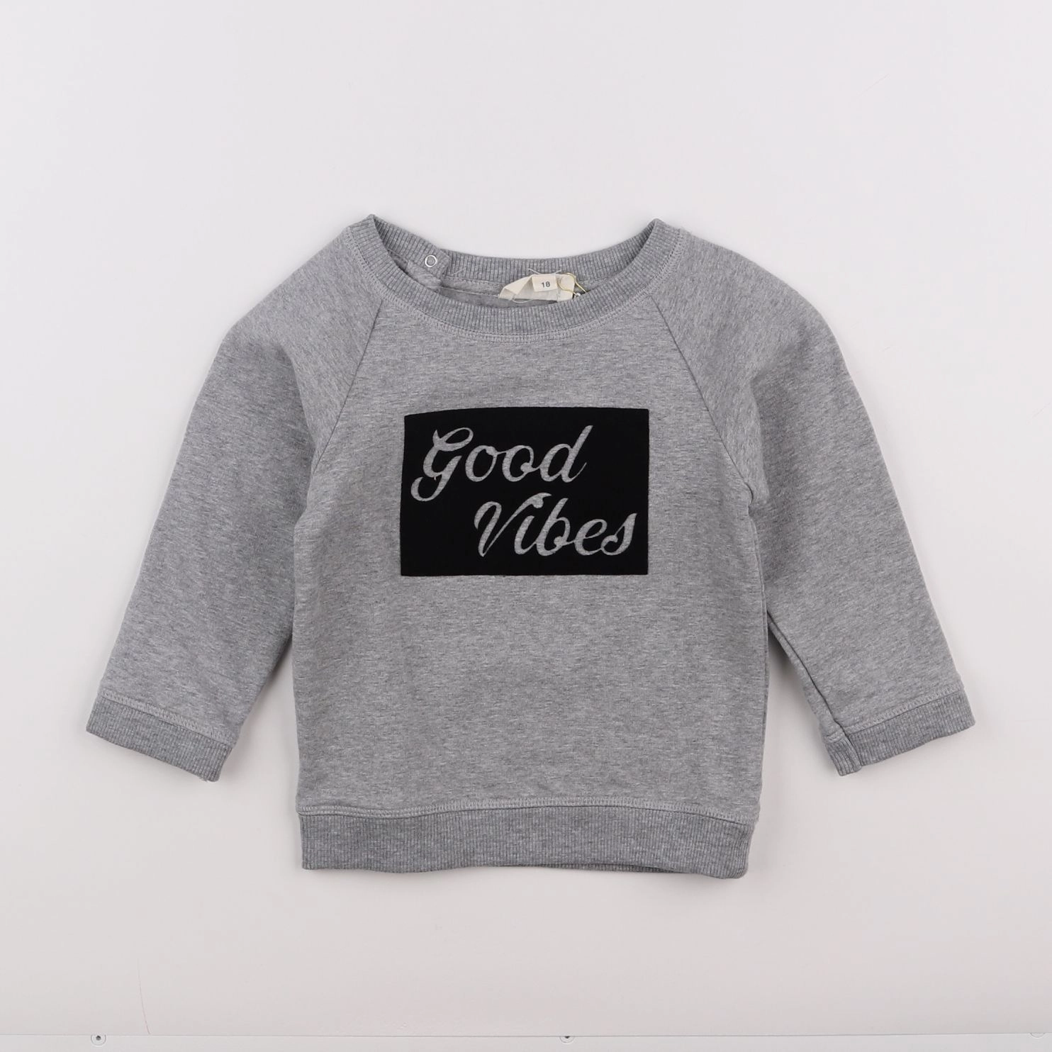 Louis Louise - sweat gris, noir - 18 mois