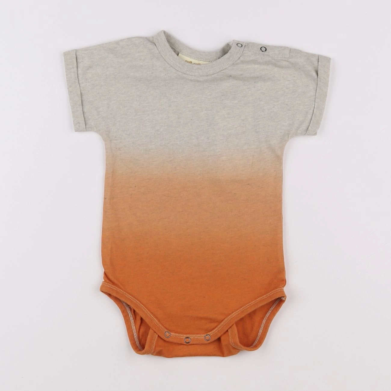 Soft Gallery - body gris, orange - 12 mois