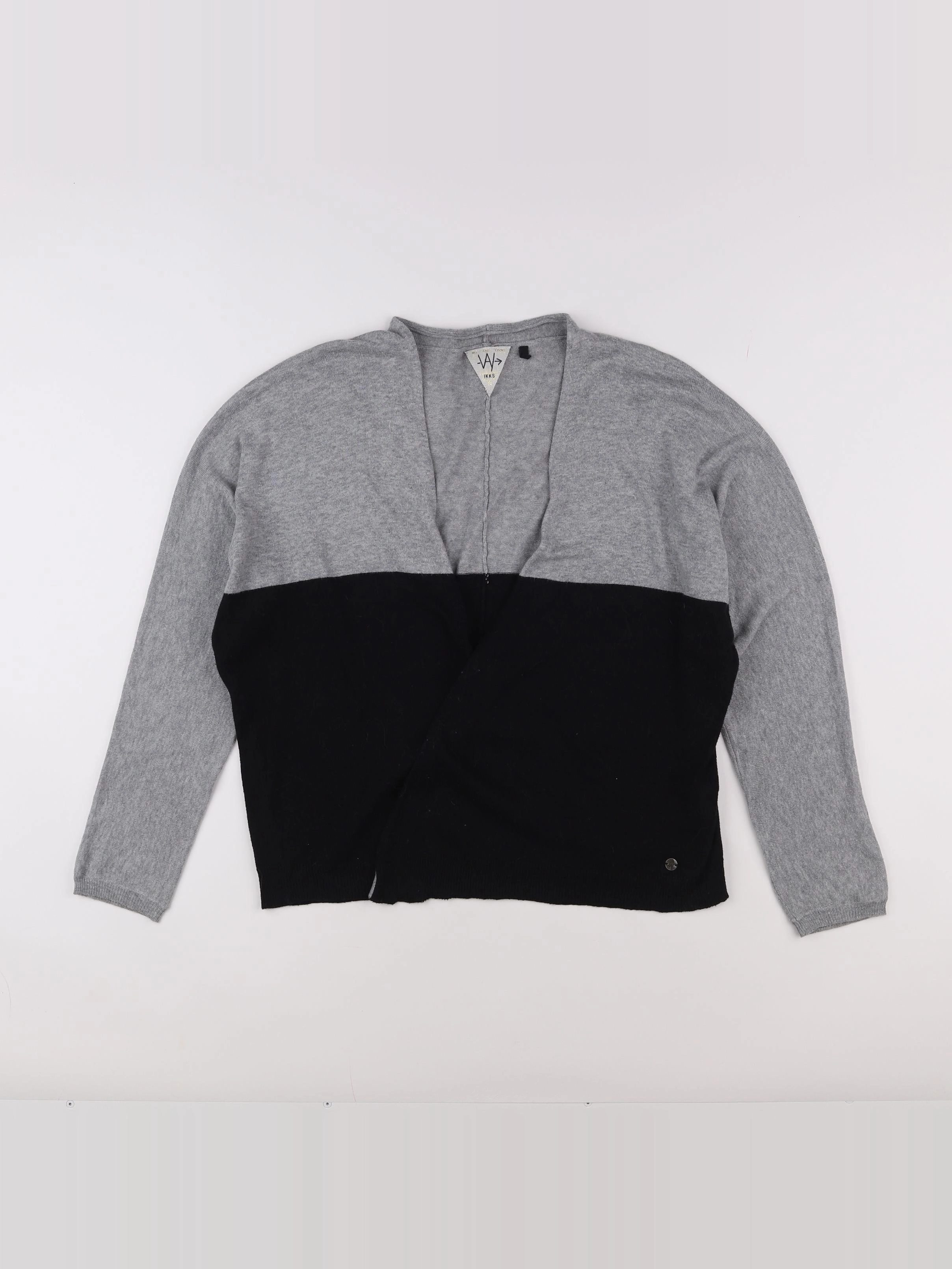 IKKS - gilet gris, noir - 12 ans