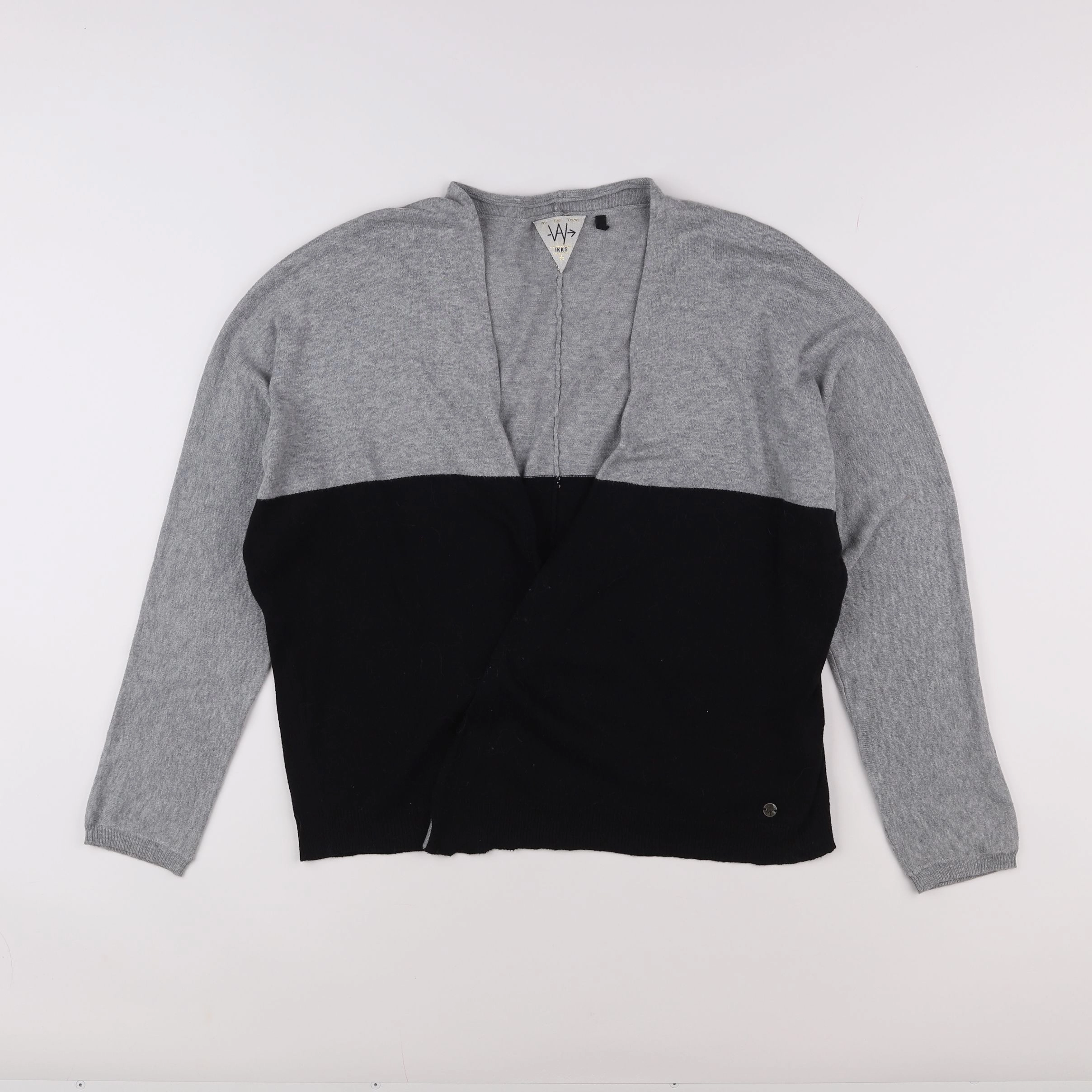 IKKS - gilet gris, noir - 12 ans