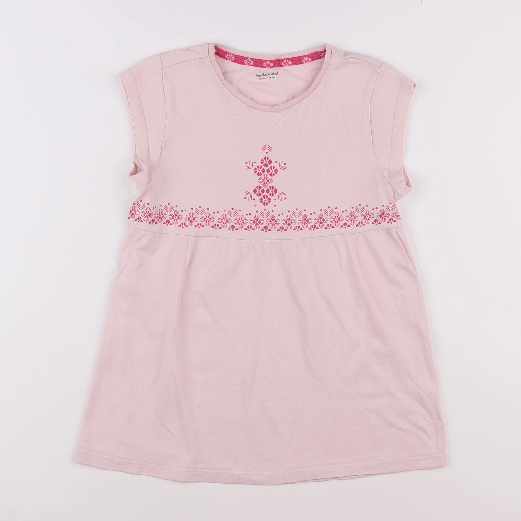 Vertbaudet - tee-shirt rose - 10 ans