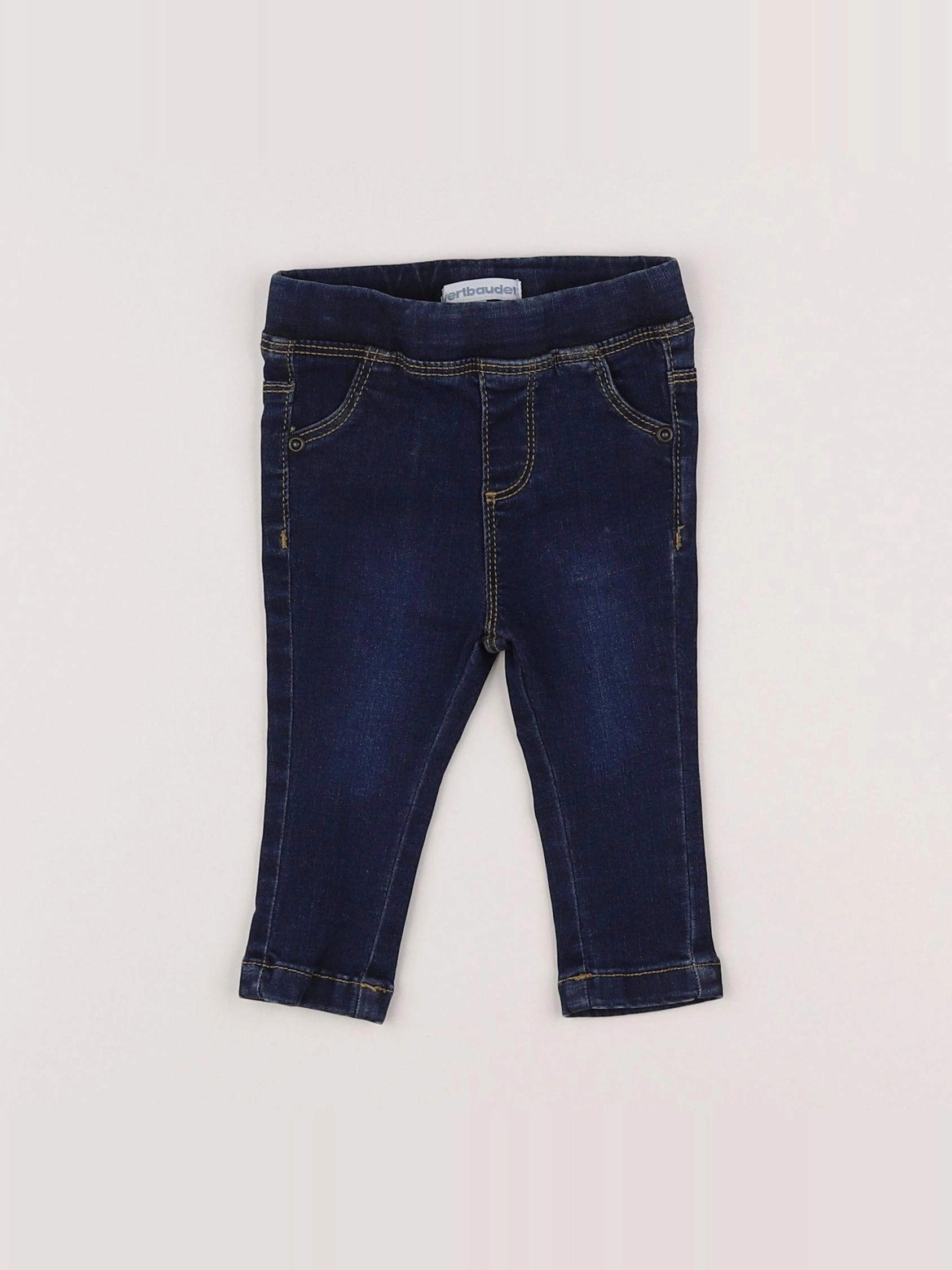 Vertbaudet - jegging bleu - 6 mois